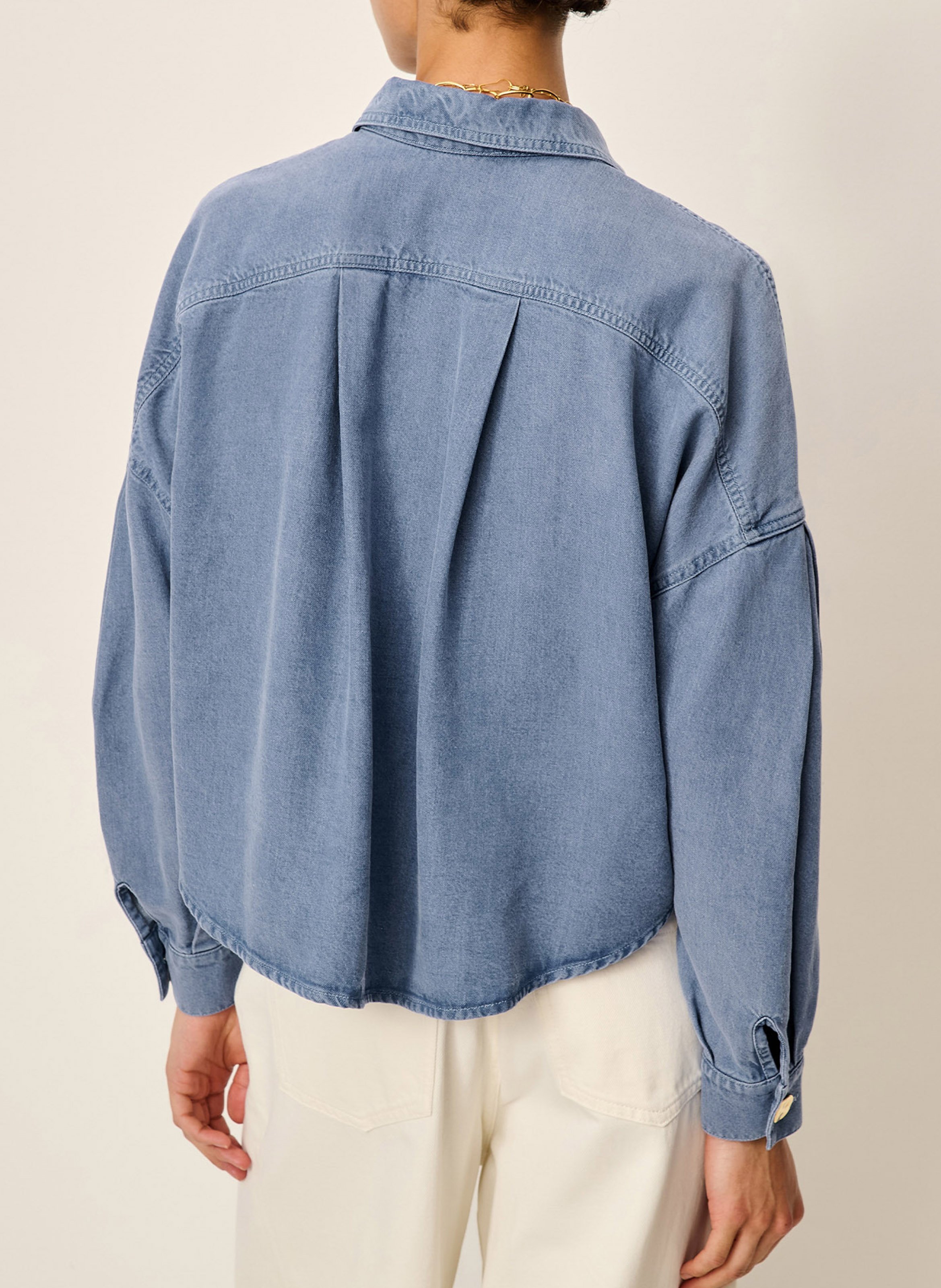 Chemise oversize col classique balanca blue SESSUN Bleu