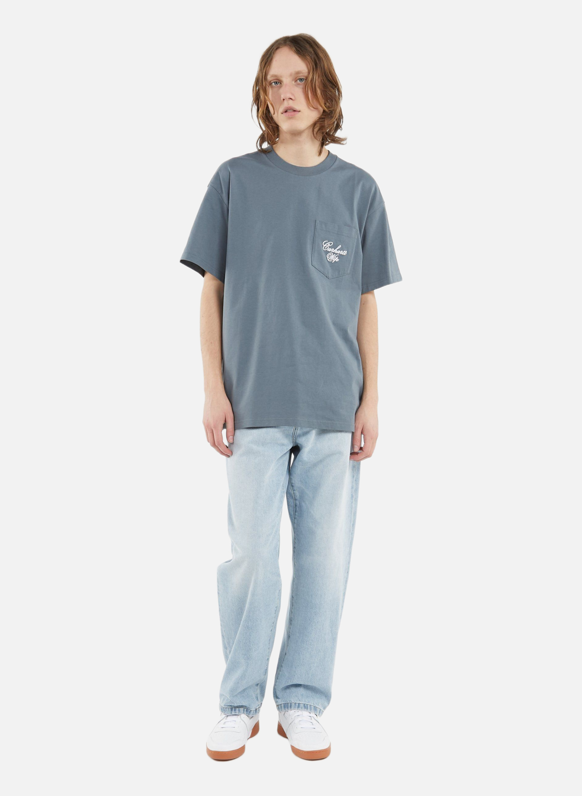 T-shirt s/s longhand pocket t-shirt CARHARTT WIP Bleu