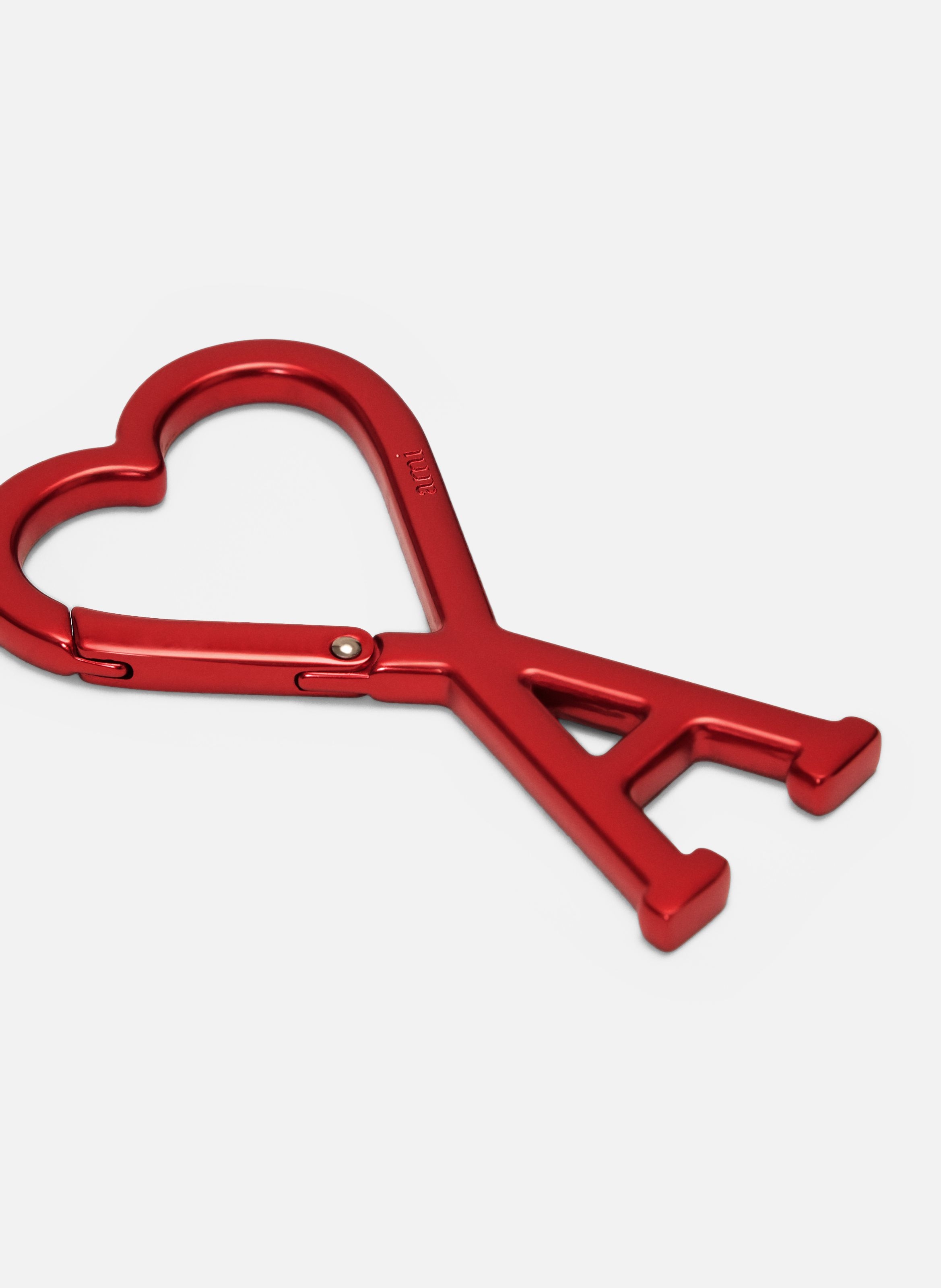 Mousqueton unisexe en aluminium ami de coeur AMI PARIS Rouge