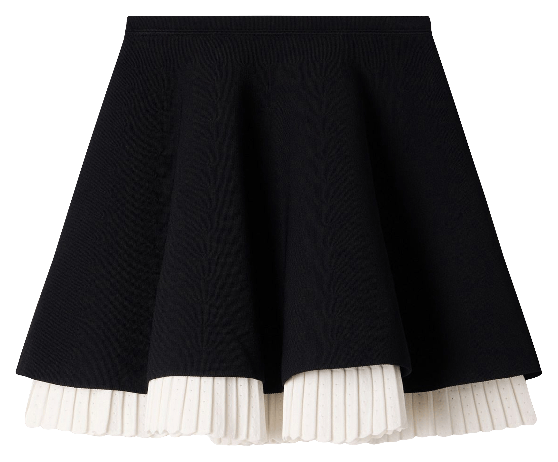 Jupe courte évasée unie SANDRO Noir