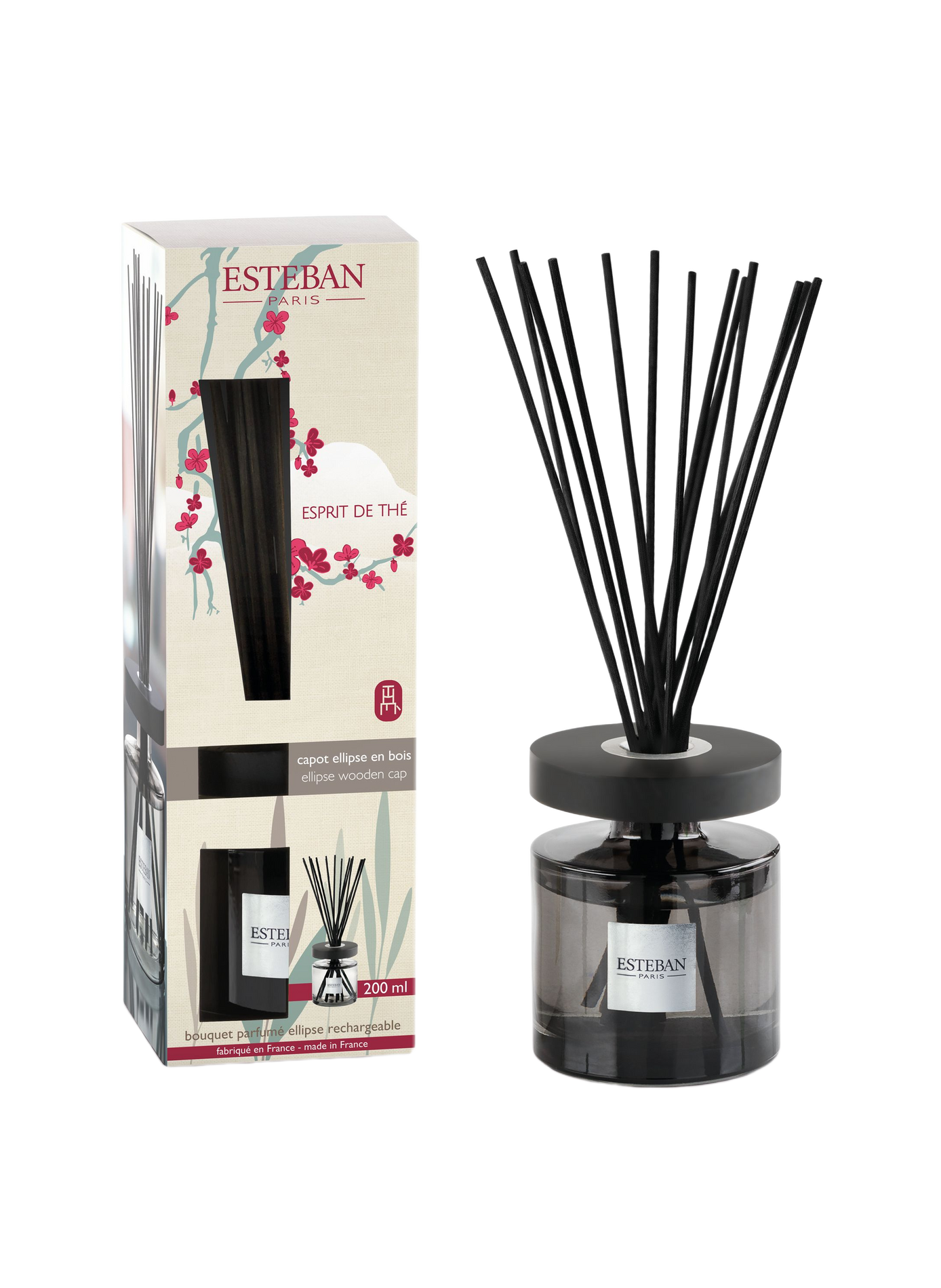 Geurig boeket Navulling Ellipse Tea Spirit 200 ml ESTEBAN Grijs