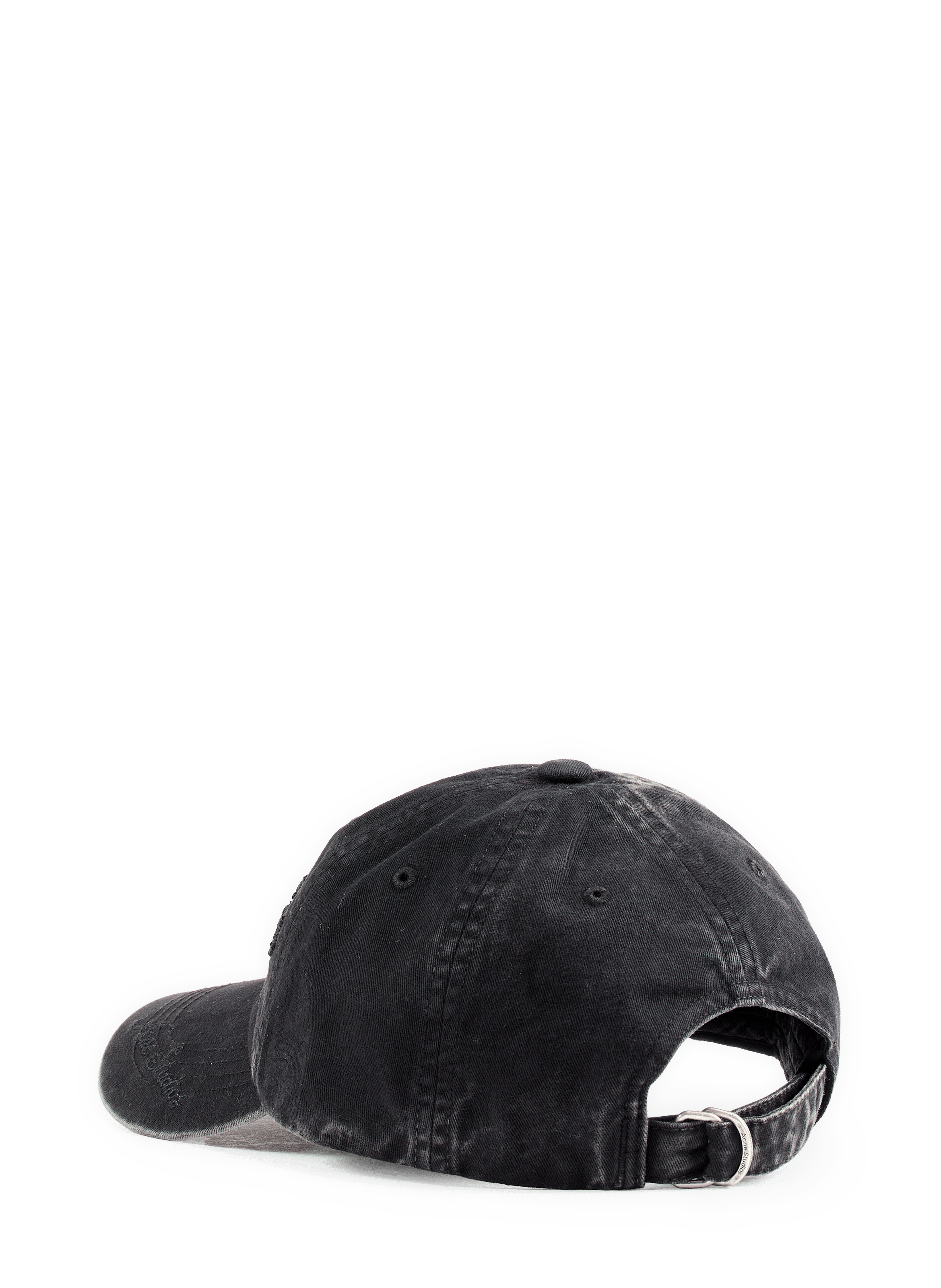 Faded cotton cap with embroidered logo ACNE STUDIOS Black