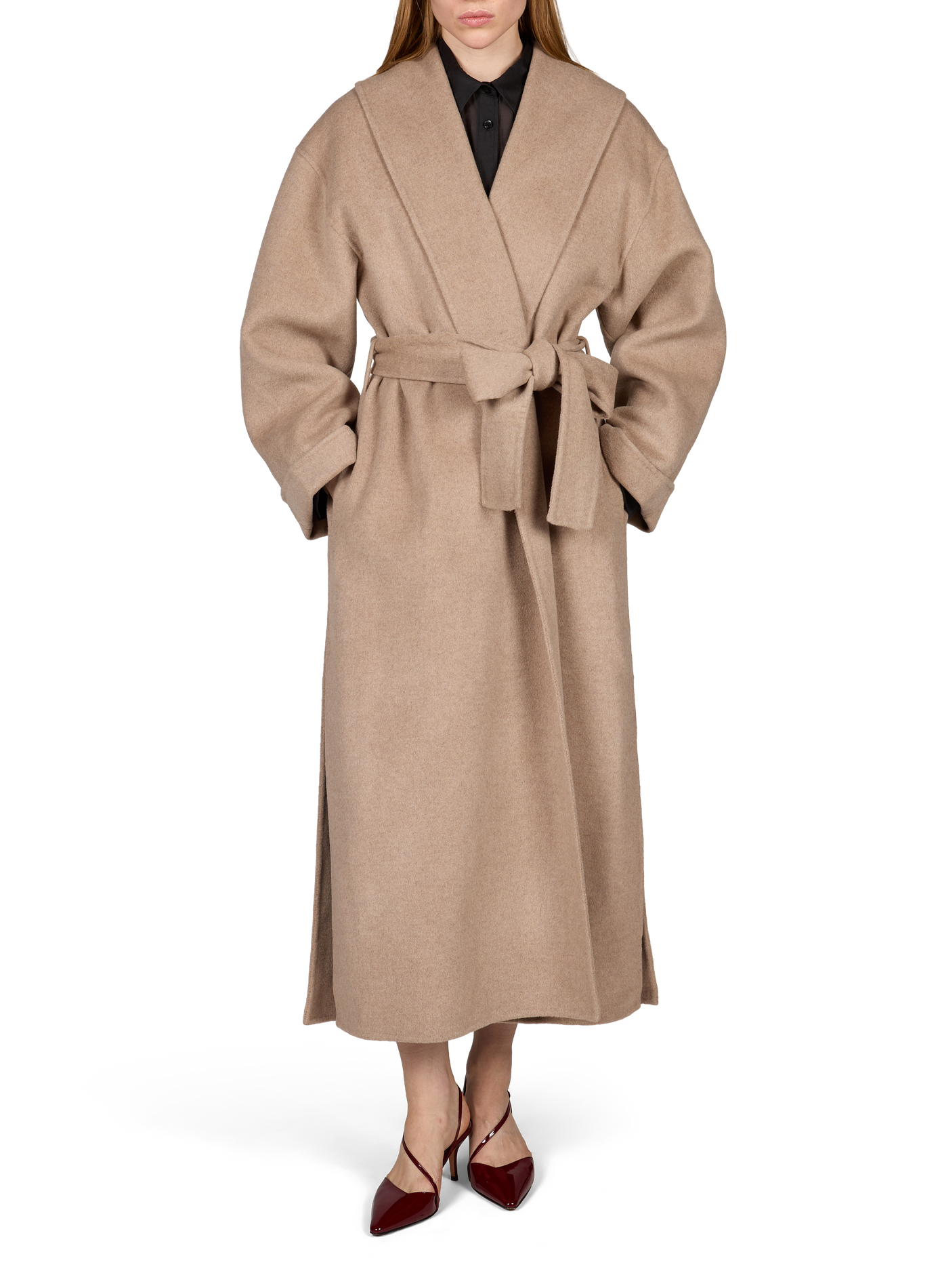 Oversized wool coat BY MALENE BIRGER Brown