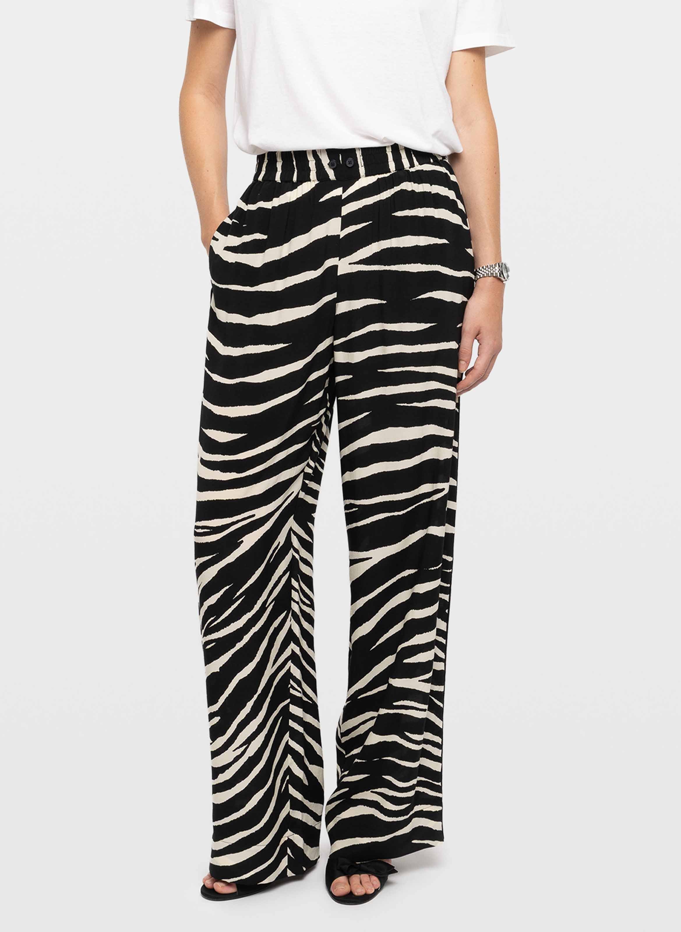 Pantalon large zébré pin ZADIG&VOLTAIRE Noir