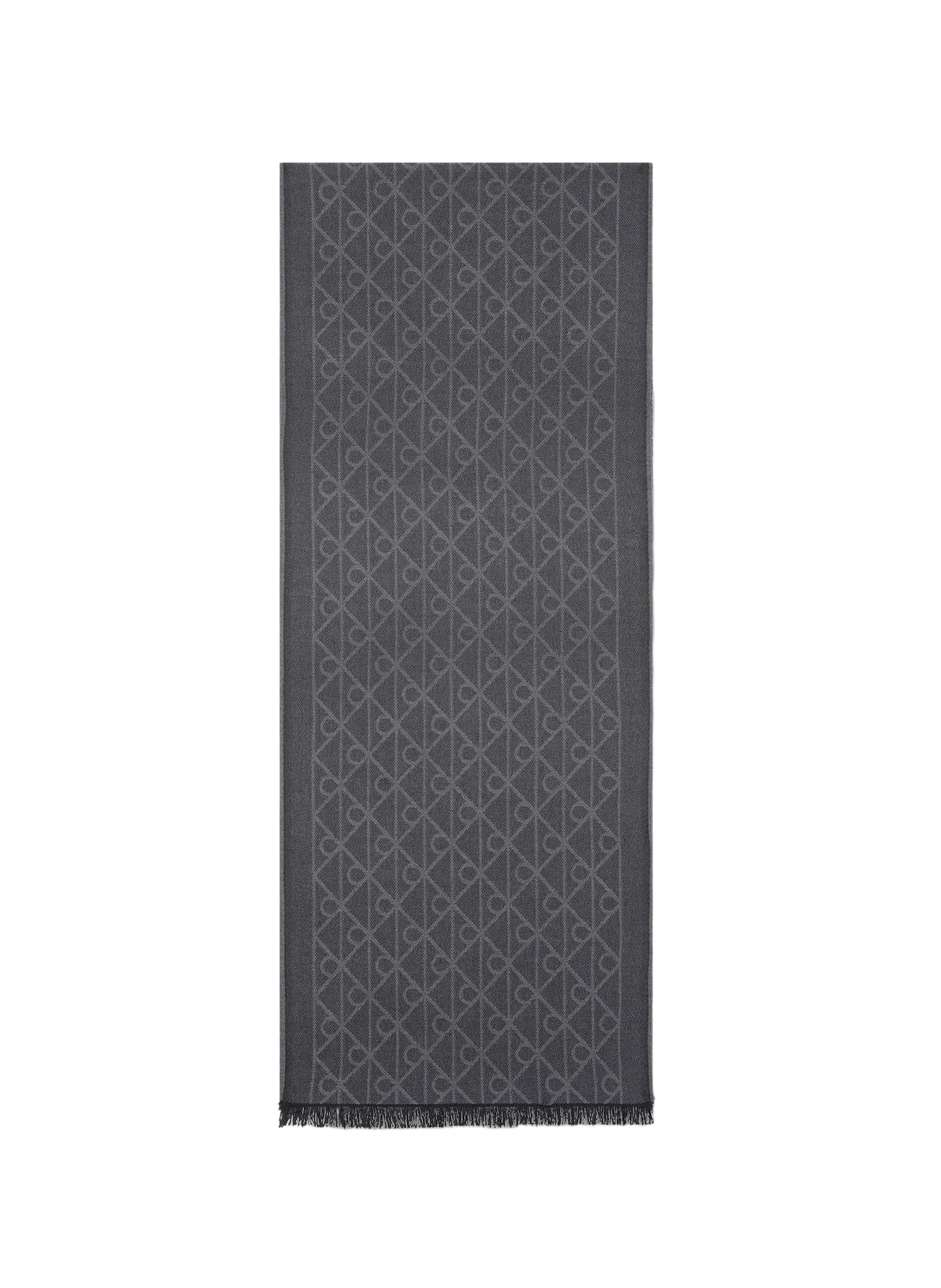 Monogramm-Wollschal CALVIN KLEIN Schwarz