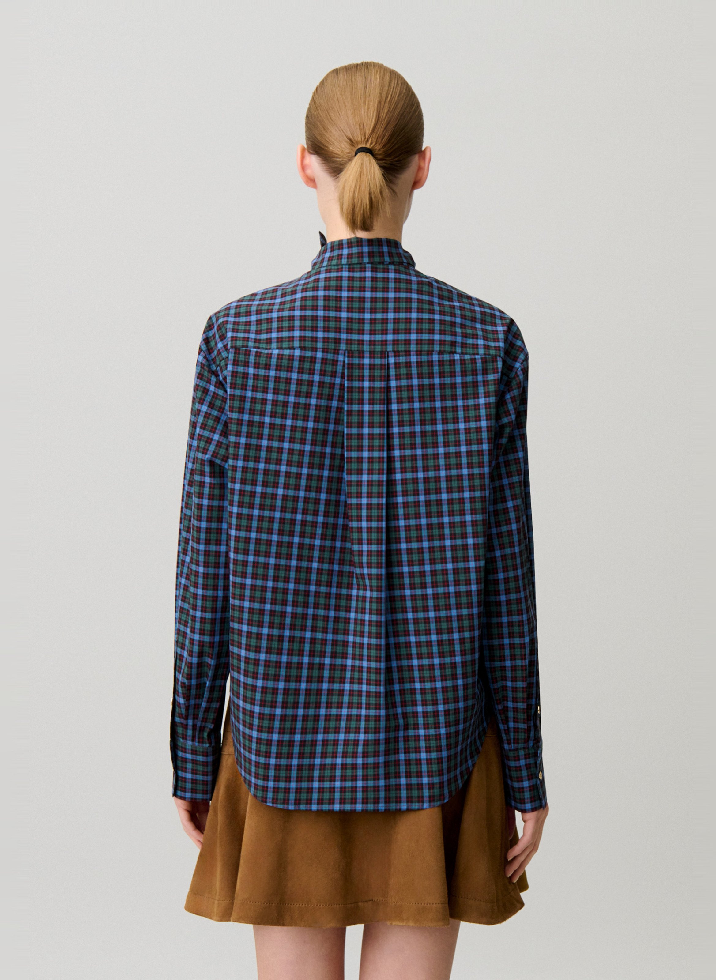 Chemise col lavallière à carreaux CLAUDIE PIERLOT Multicolore