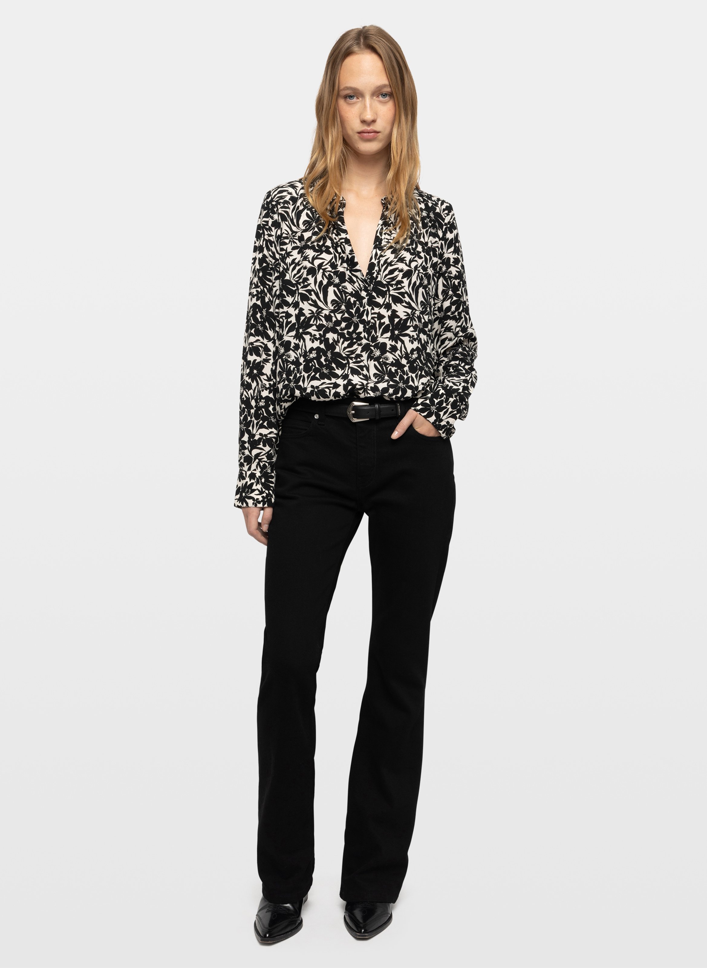 Chemise col classique imprimée tink ZADIG&VOLTAIRE Zwart