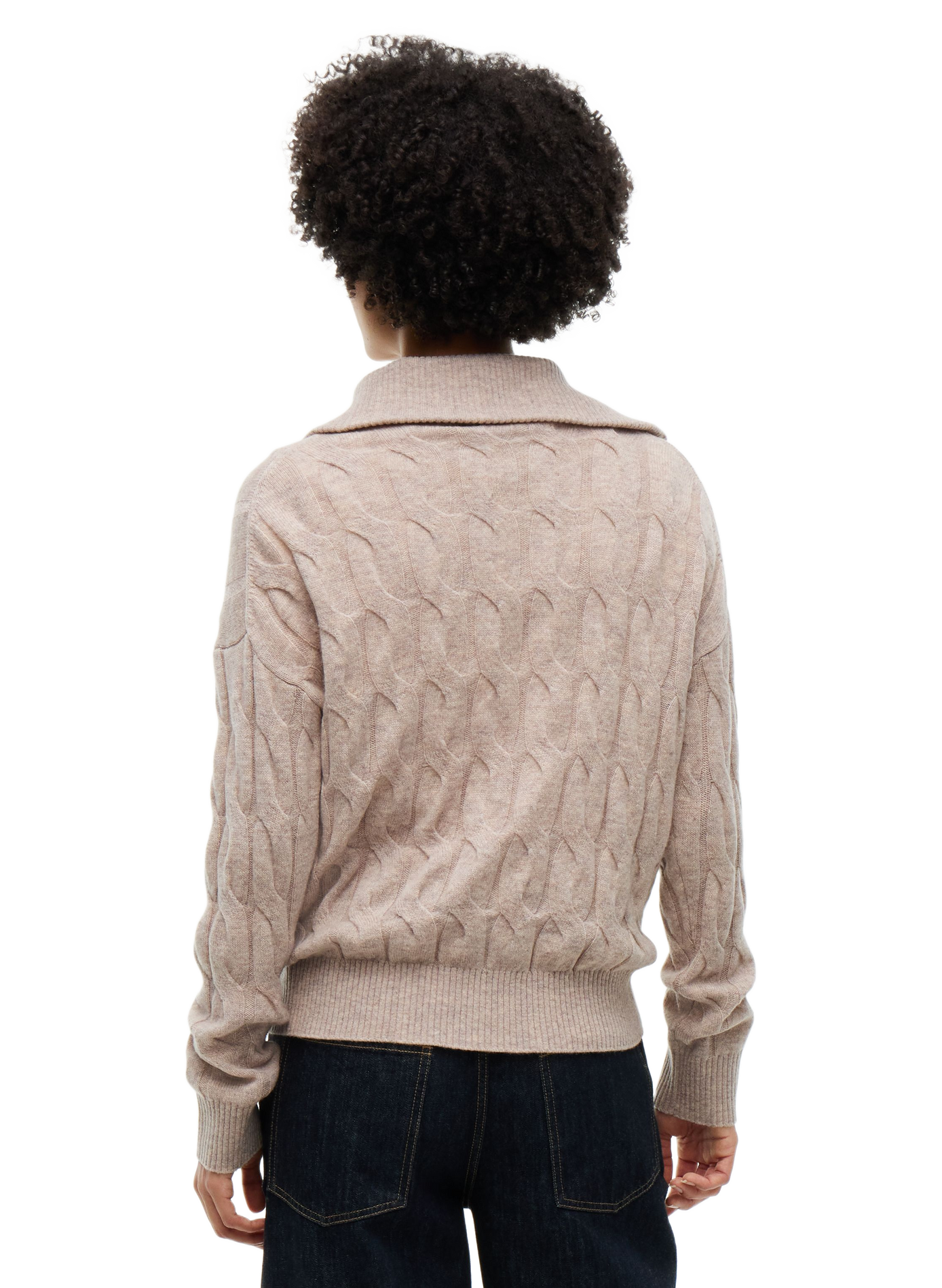 Pull col zippé en laine | Beige TOMMY HILFIGER Femme