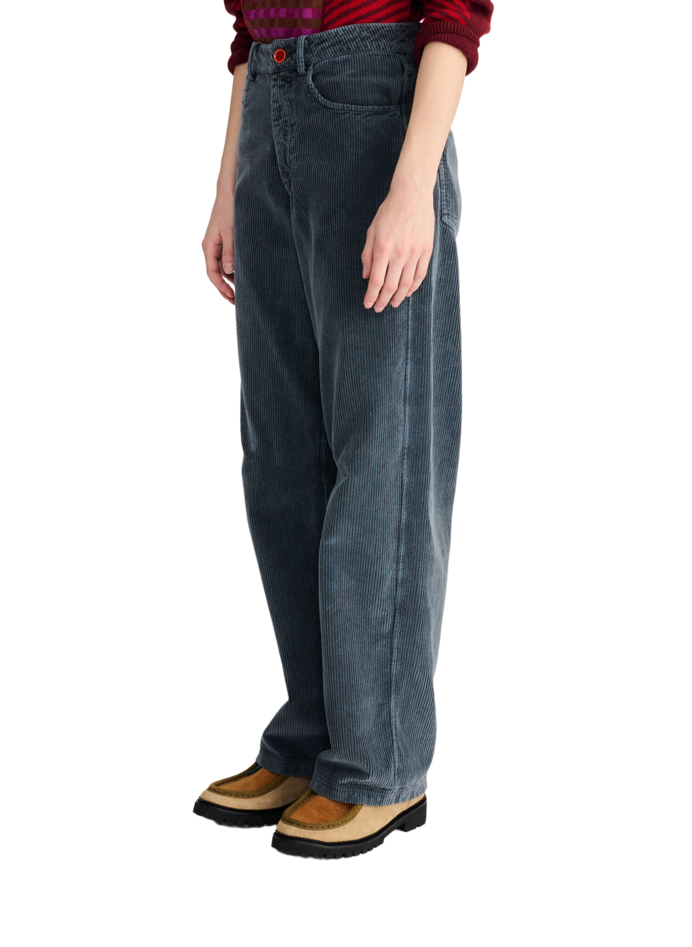Pantalon droit en velours côtelé BOBO CHOSES Grey