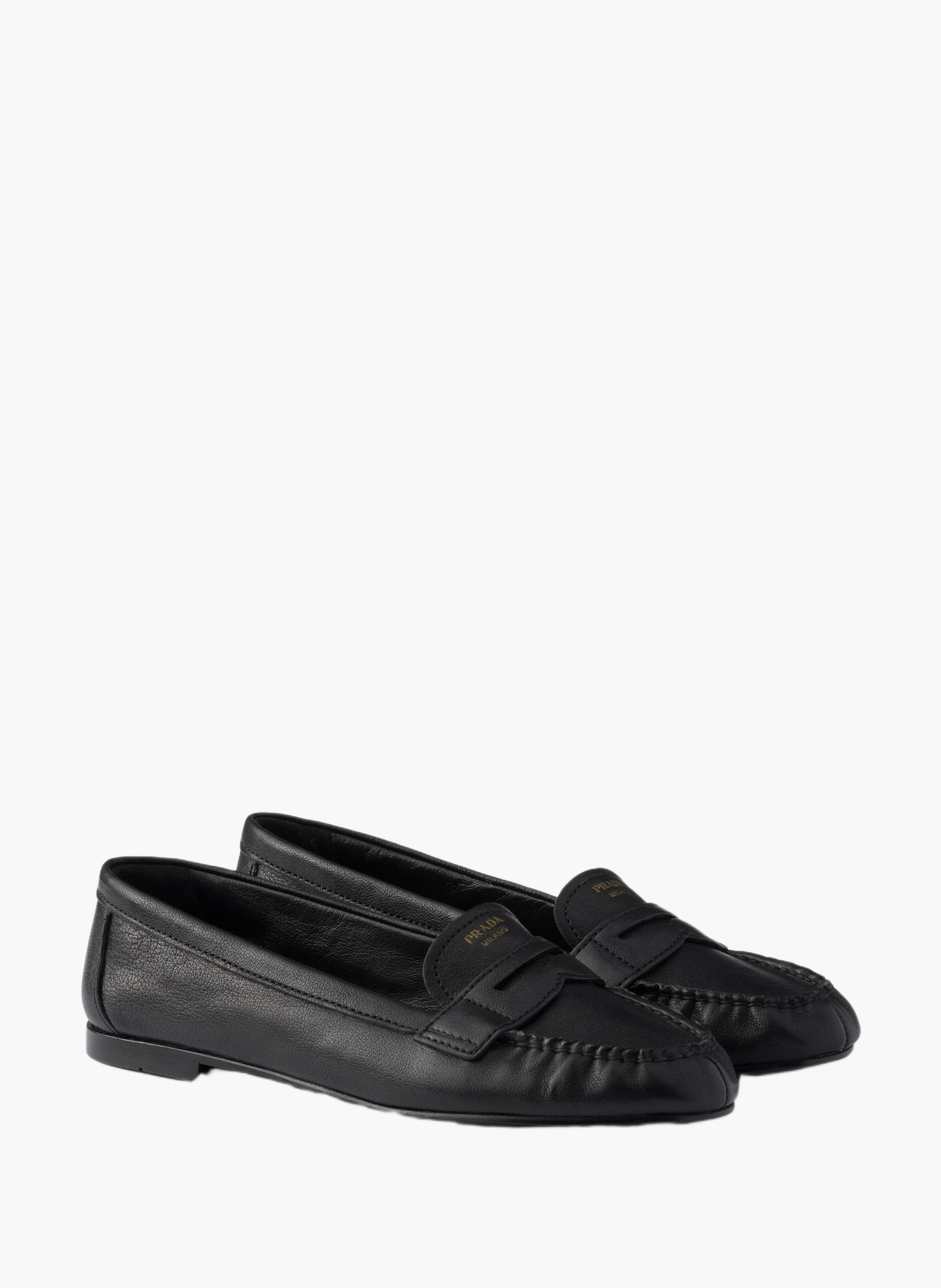 Mocassins en cuir PRADA Noir