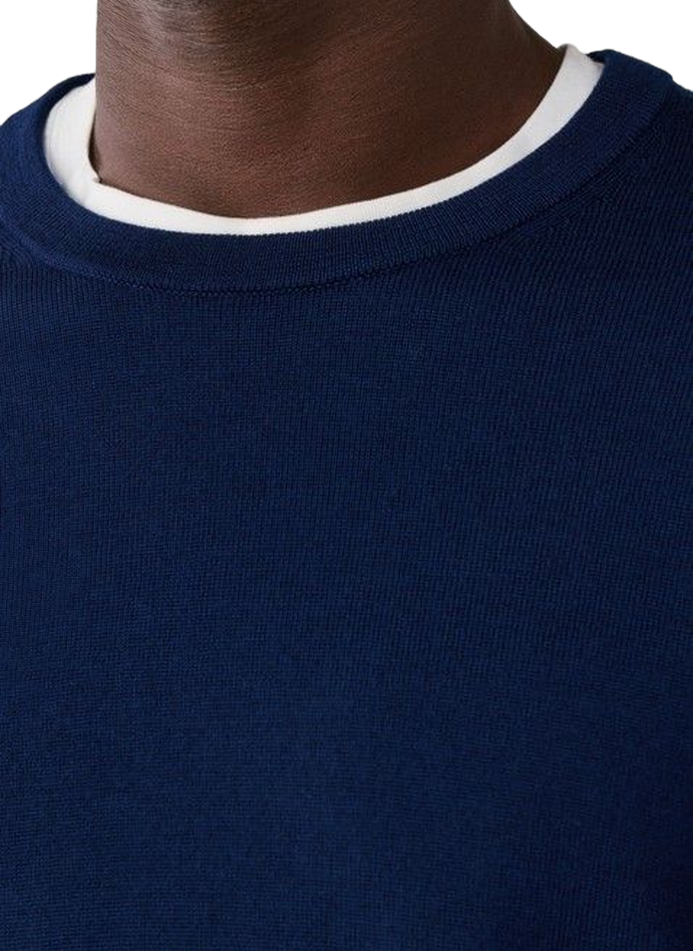 Maglione diritto a collo tondo in lana FACONNABLE Blu