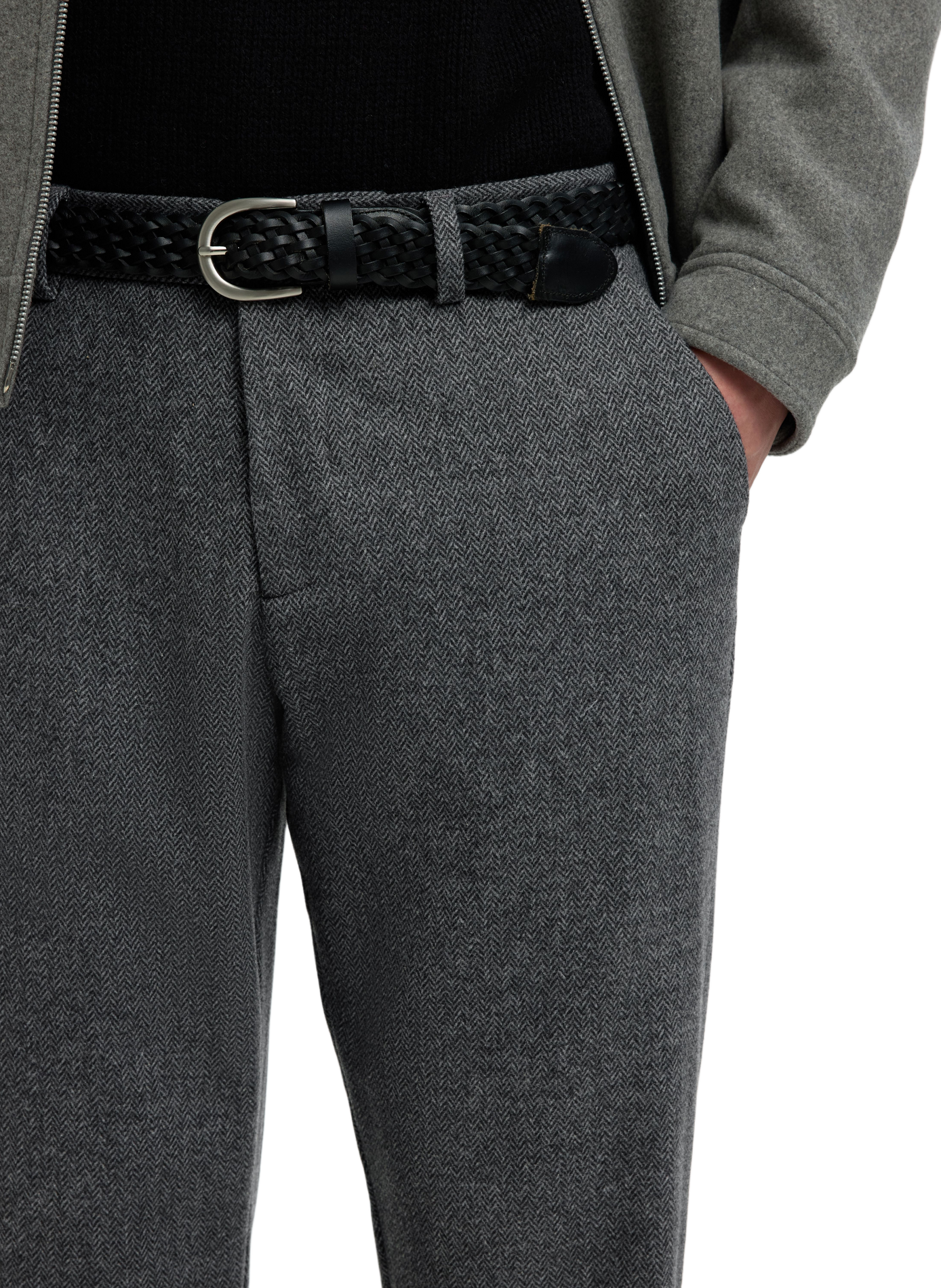 Gerade Hose SELECTED Grau