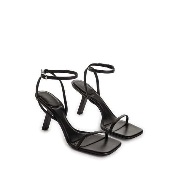 Escarpins à talons avec logo en cuir