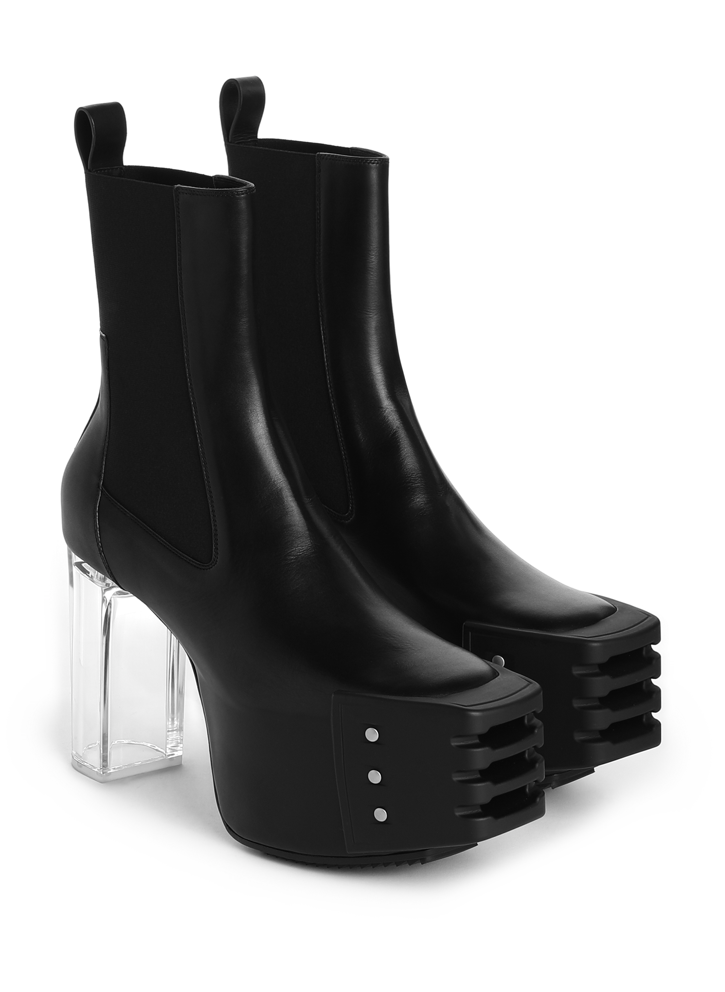 Bottines à plateforme Grilled en cuir