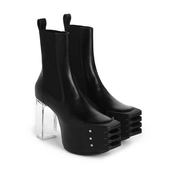 Bottines à plateforme Grilled en cuir