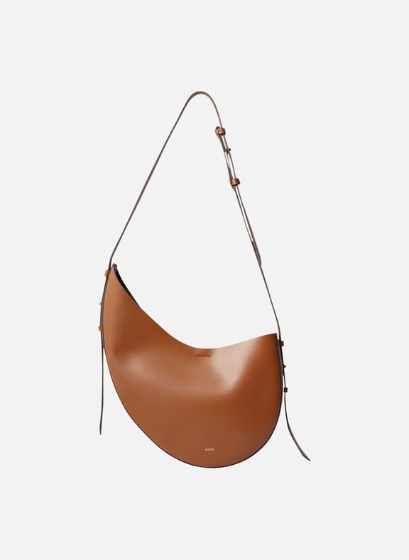 Sac bandoulière asymétrique en cuir lisse winona Beige by SOEUR SOEUR Sac bandoulière asymétrique en cuir lisse winona Beige