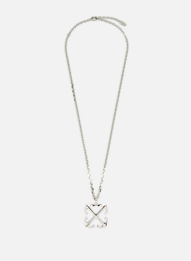OFF-WHITE Silver Logo Necklace