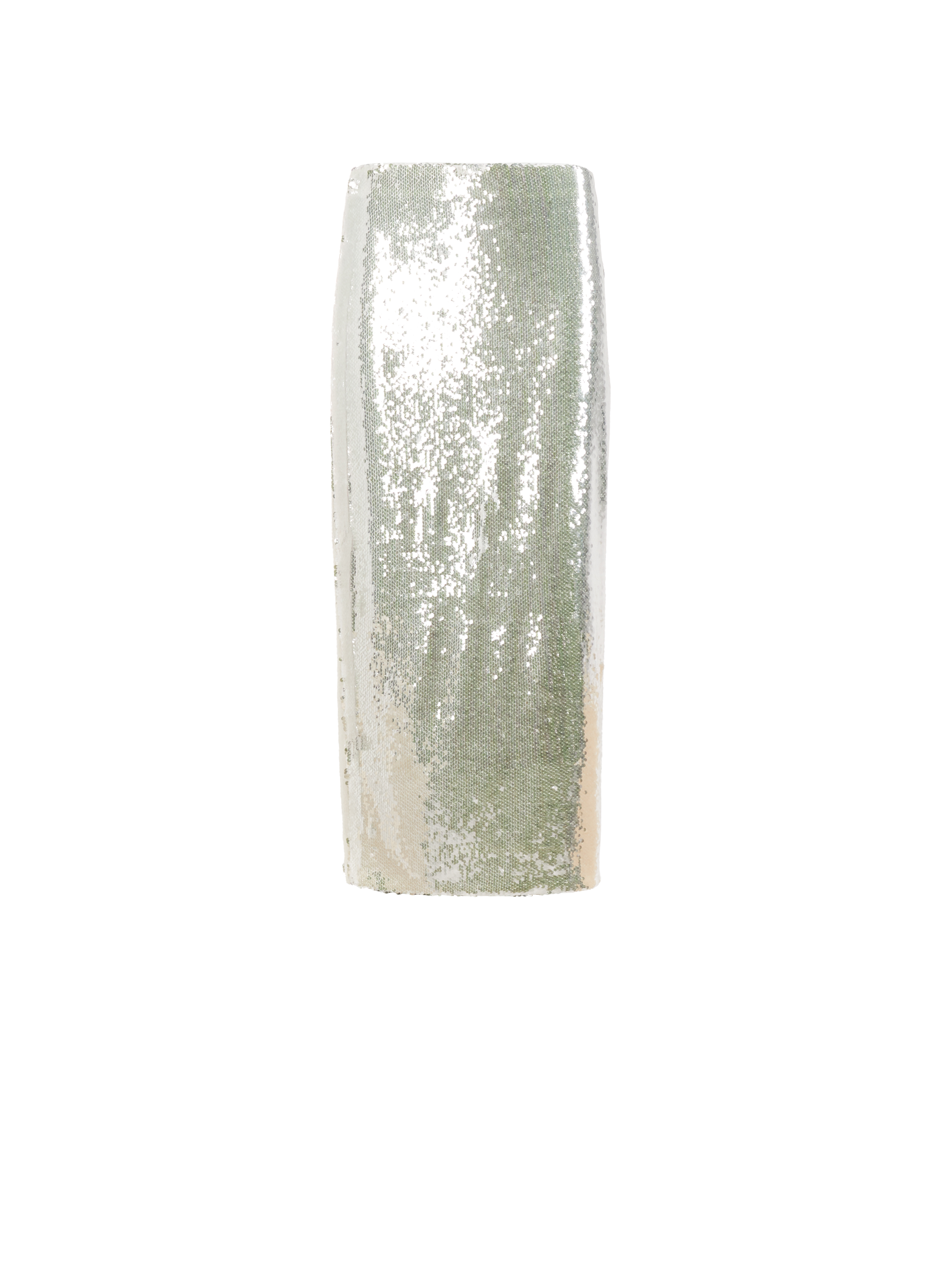 Jupe longue crayon à sequins ROTATE Argent