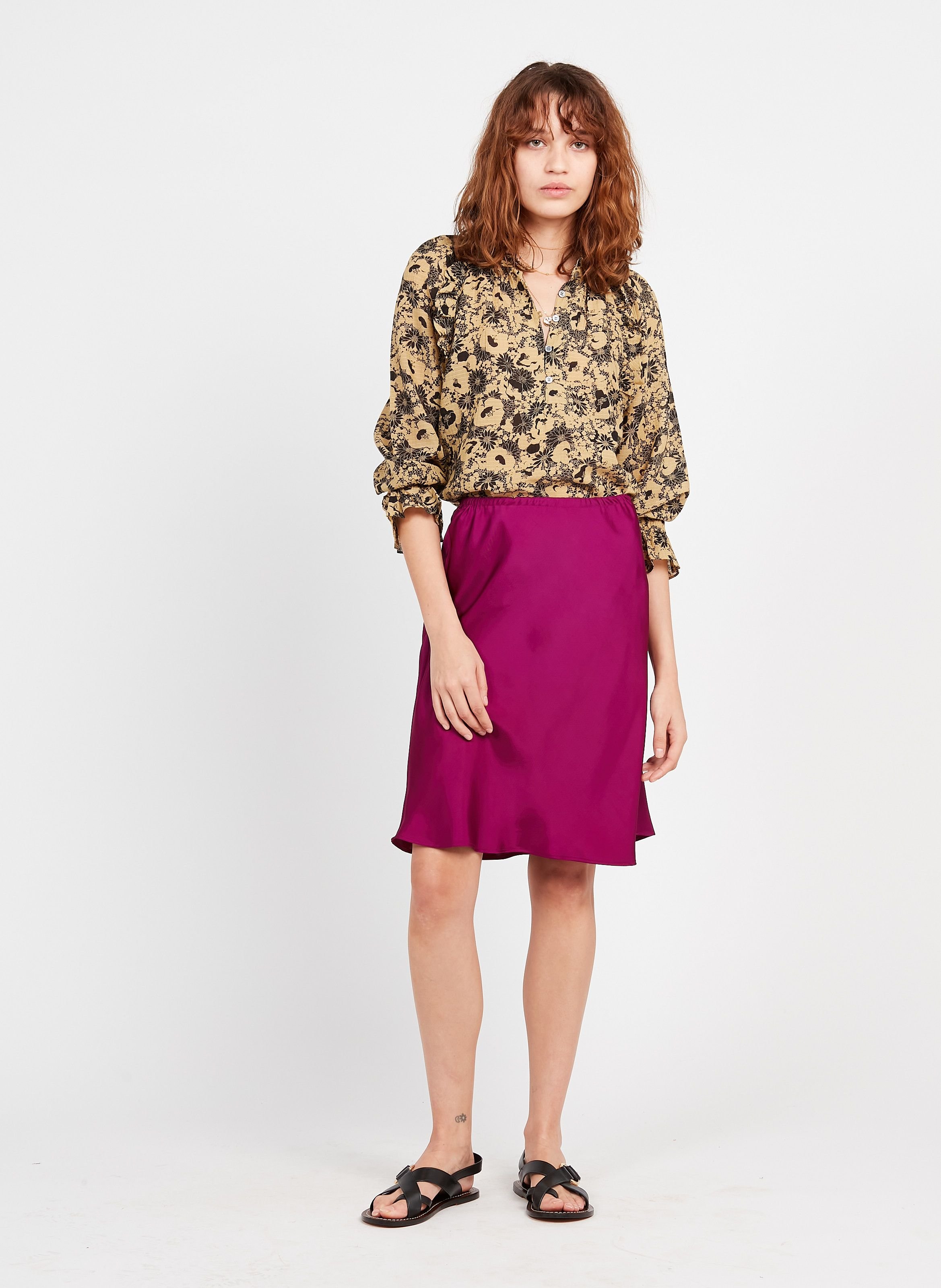 Sandales plates en cuir SOEUR Noir