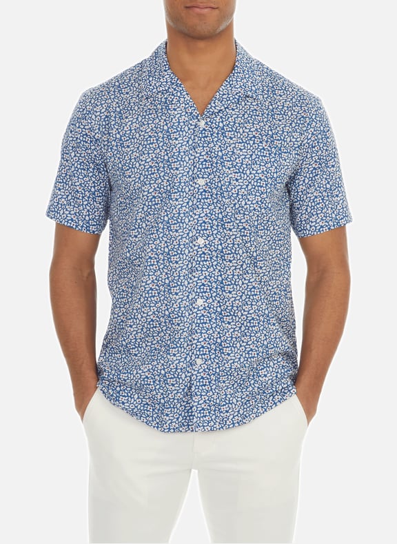 Chemise imprimée en coton Bleu by AU PRINTEMPS PARIS AU PRINTEMPS PARIS Chemise imprimée en coton Bleu