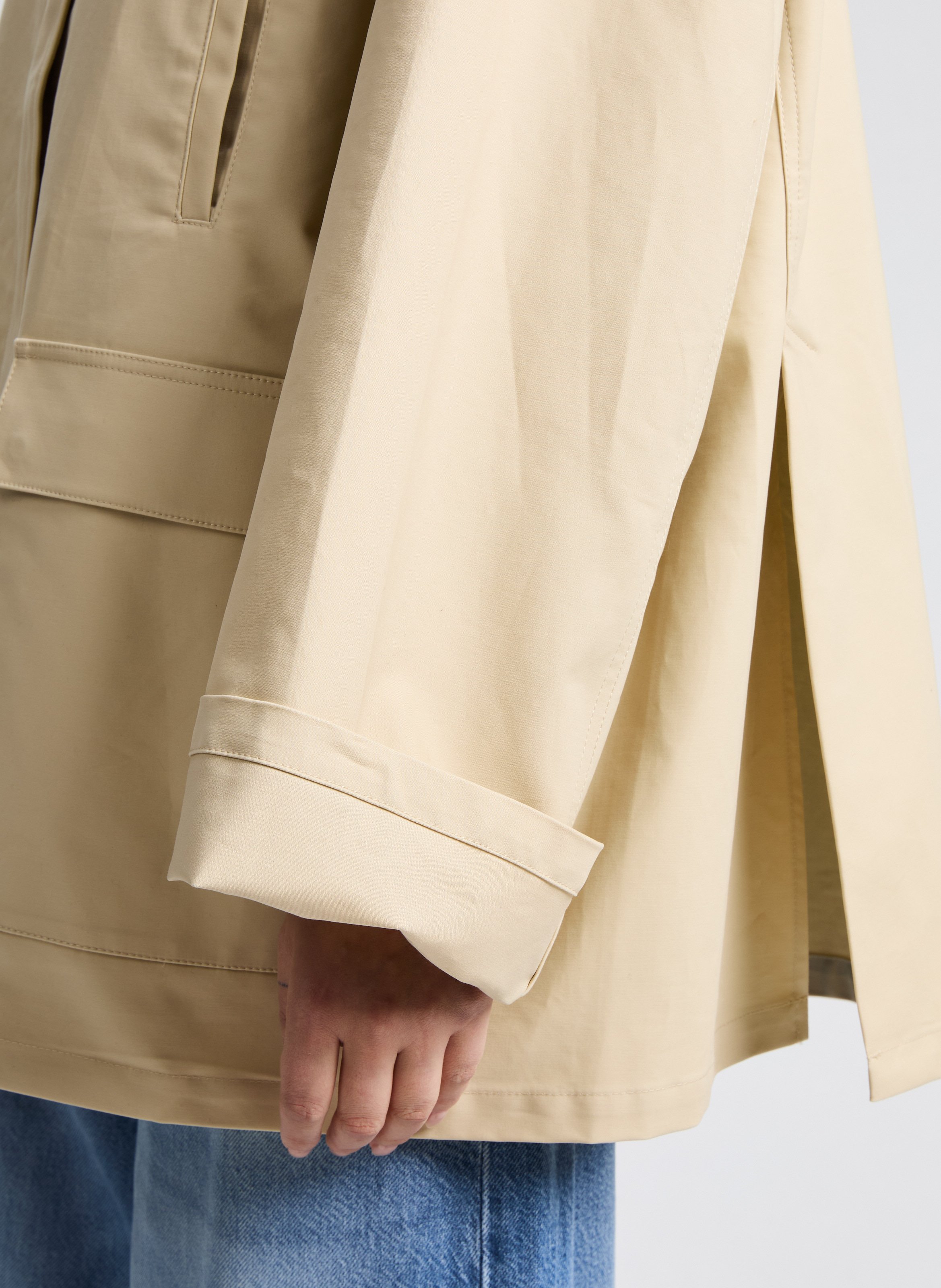 Straight-fit cotton jacket TOTEME Beige