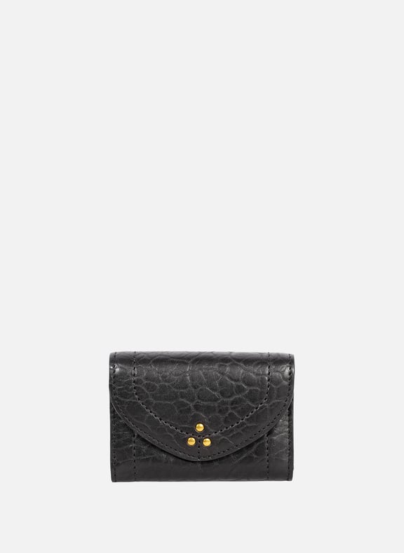 Porte-monnaie Helmut en cuir d'agneau Noir by JÉRÔME DREYFUSS JÉRÔME DREYFUSS Porte-monnaie Helmut en cuir d'agneau Noir