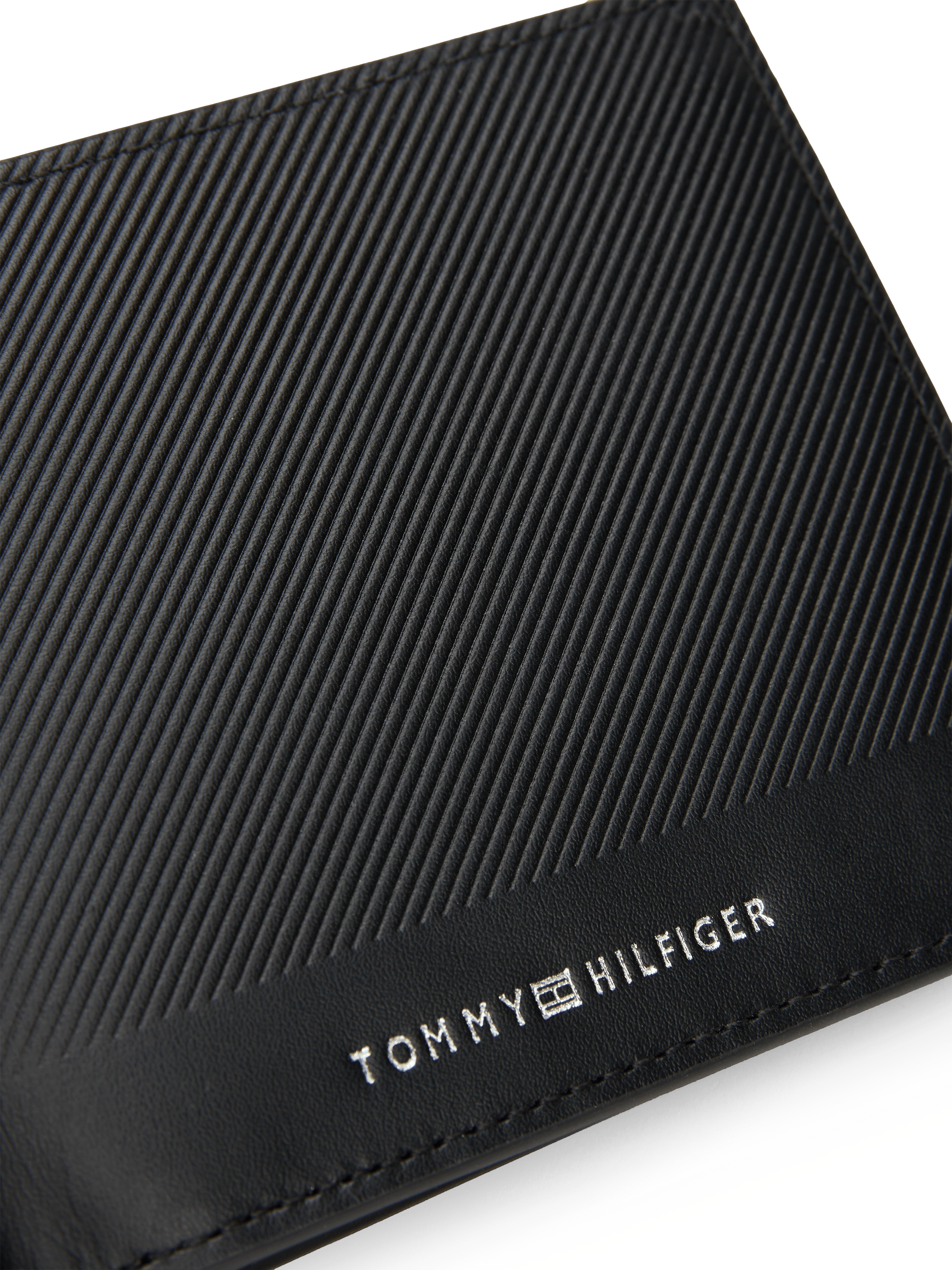 Portefeuille en cuir TOMMY HILFIGER Noir