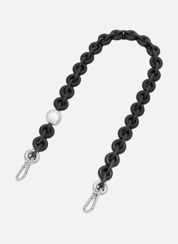 Leather Donut Shoulder Strap Black by LOEWE LOEWE Leather Donut Shoulder Strap Black