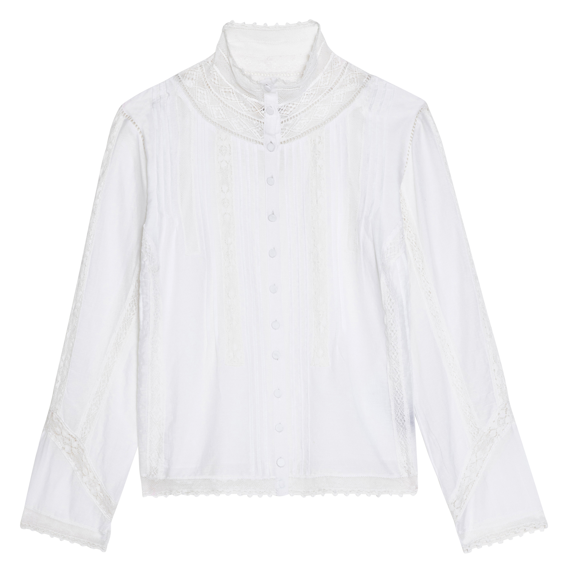 Chemise droite en coton mélangé tano tomboy ZADIG&VOLTAIRE Blanc