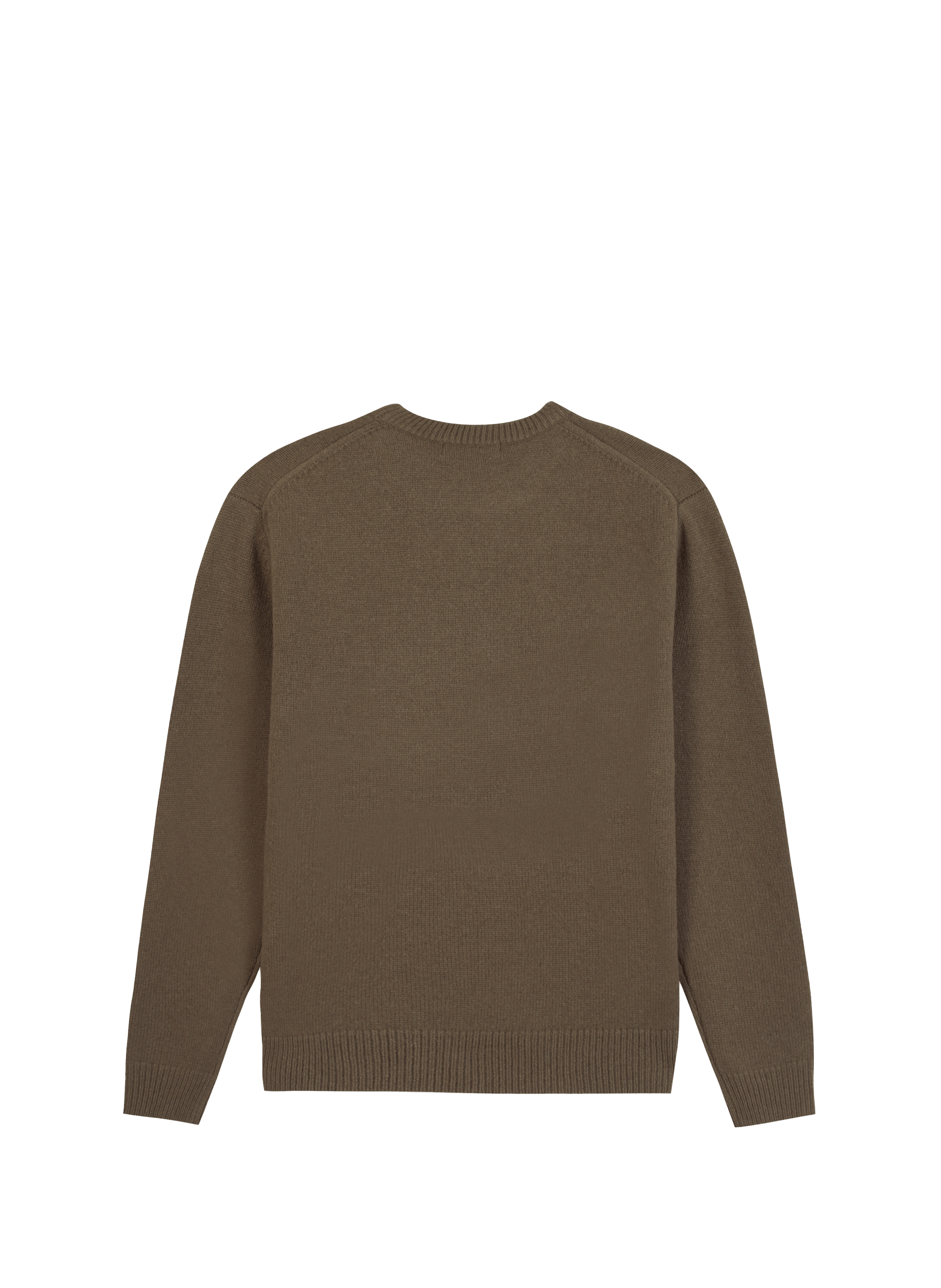 Straight printed wool sweater Brown