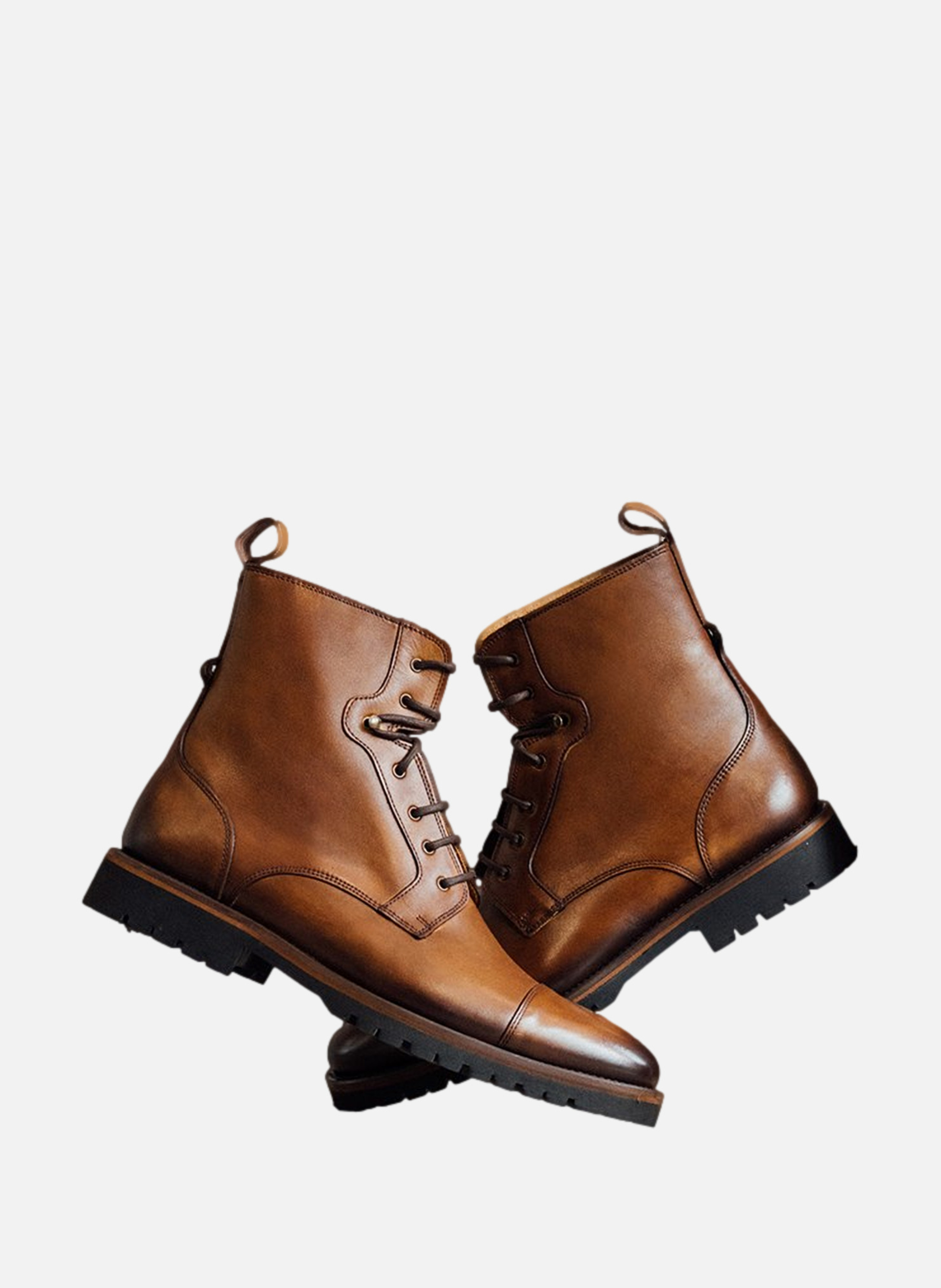 Bottines patiné powell FINSBURY Marron