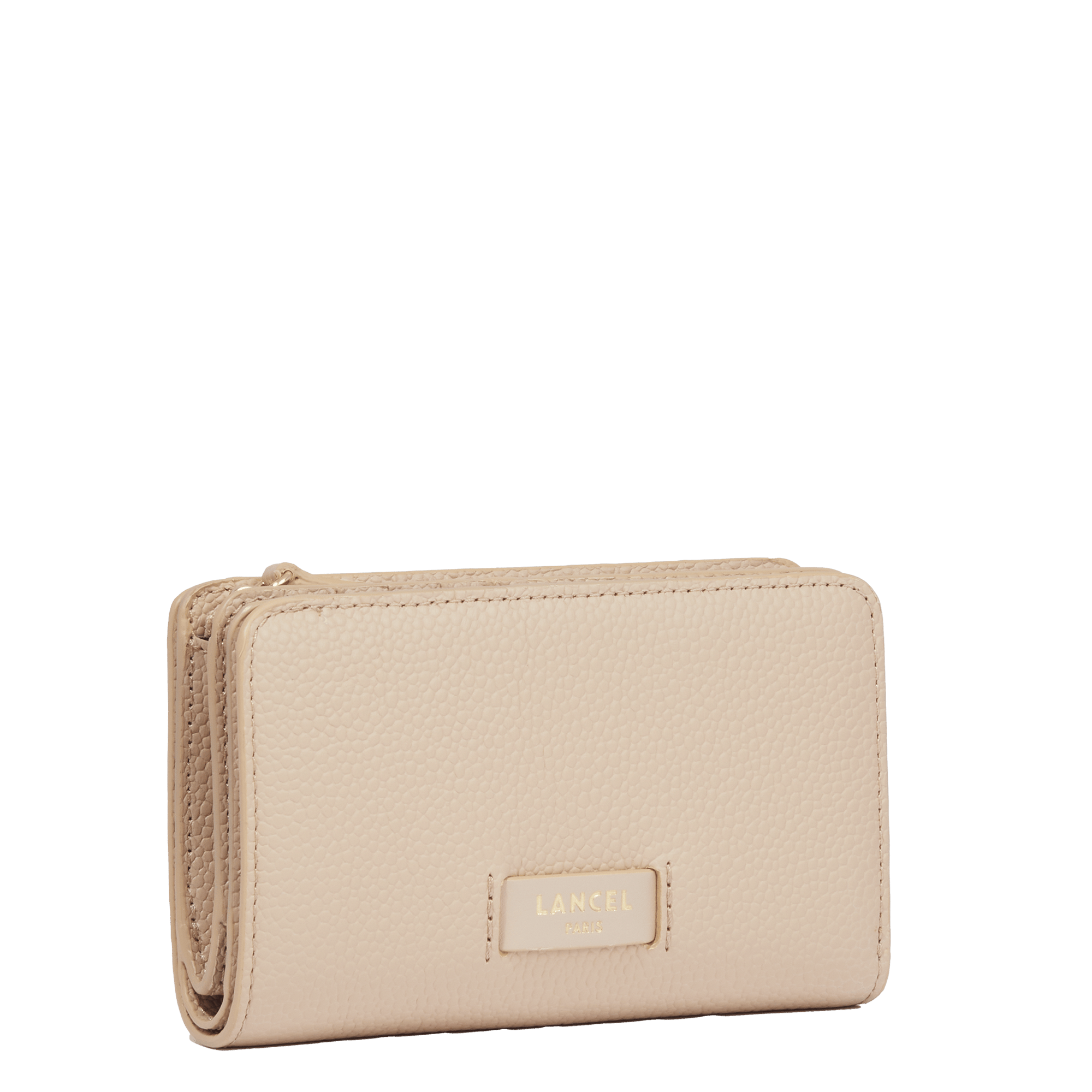 Compact rectangular wallet ninon by lancel in leather LANCEL Beige