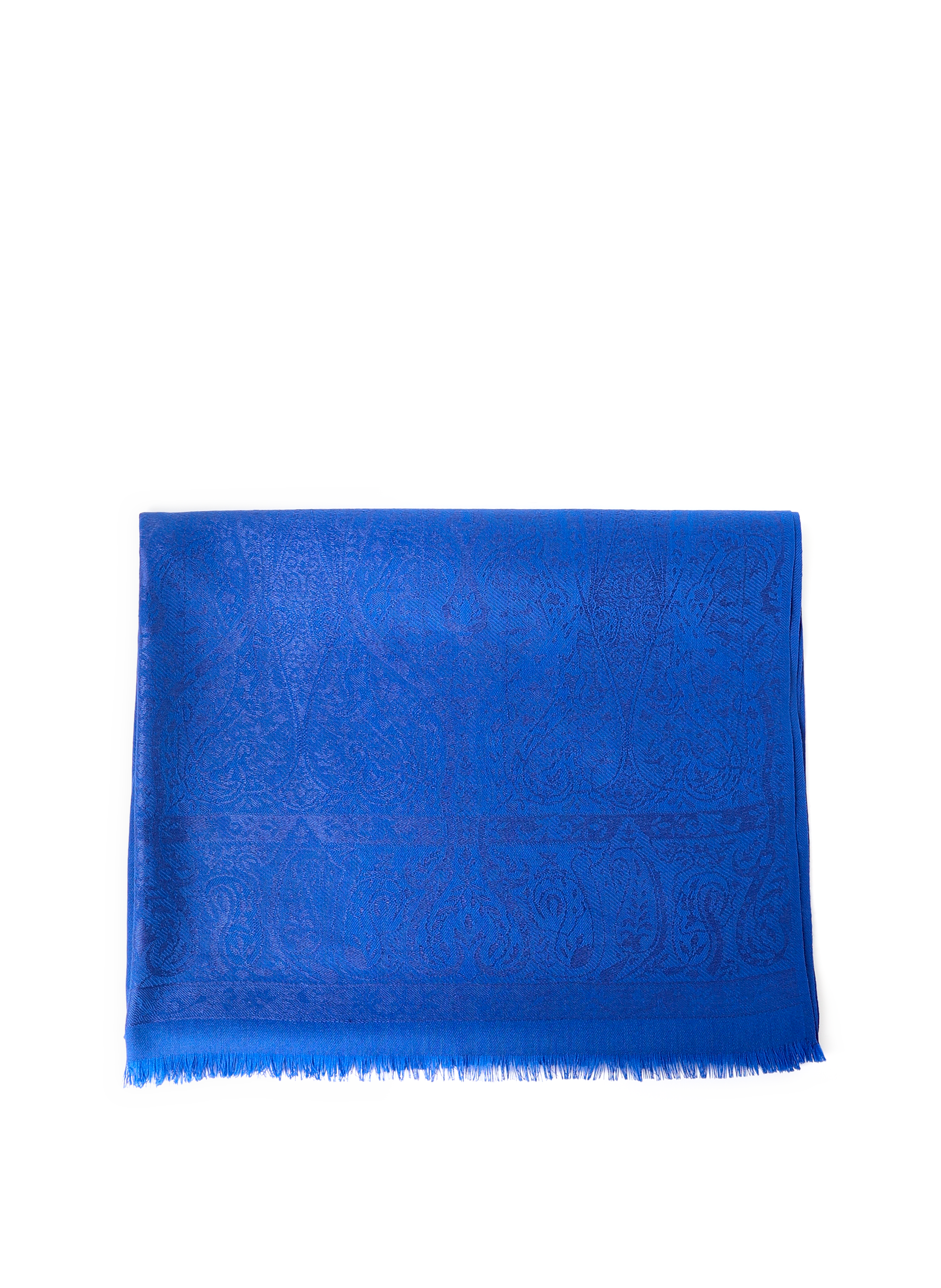 PETRUSSE Echarpe Palma en laine et soie Bleu