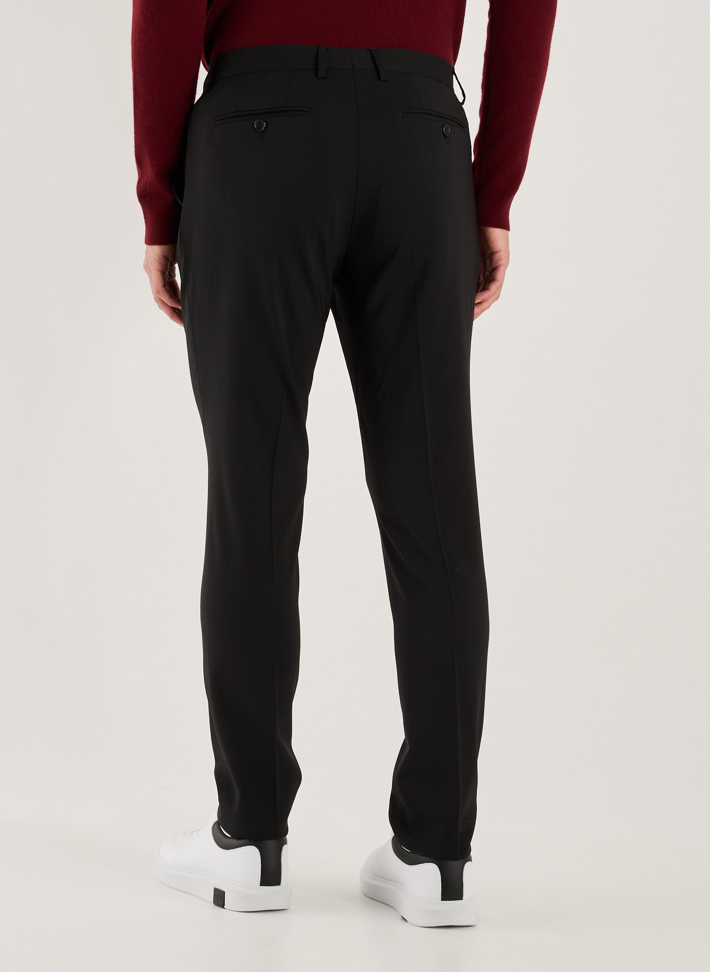 Bedford slim-fit cotton trousers AU PRINTEMPS PARIS Black