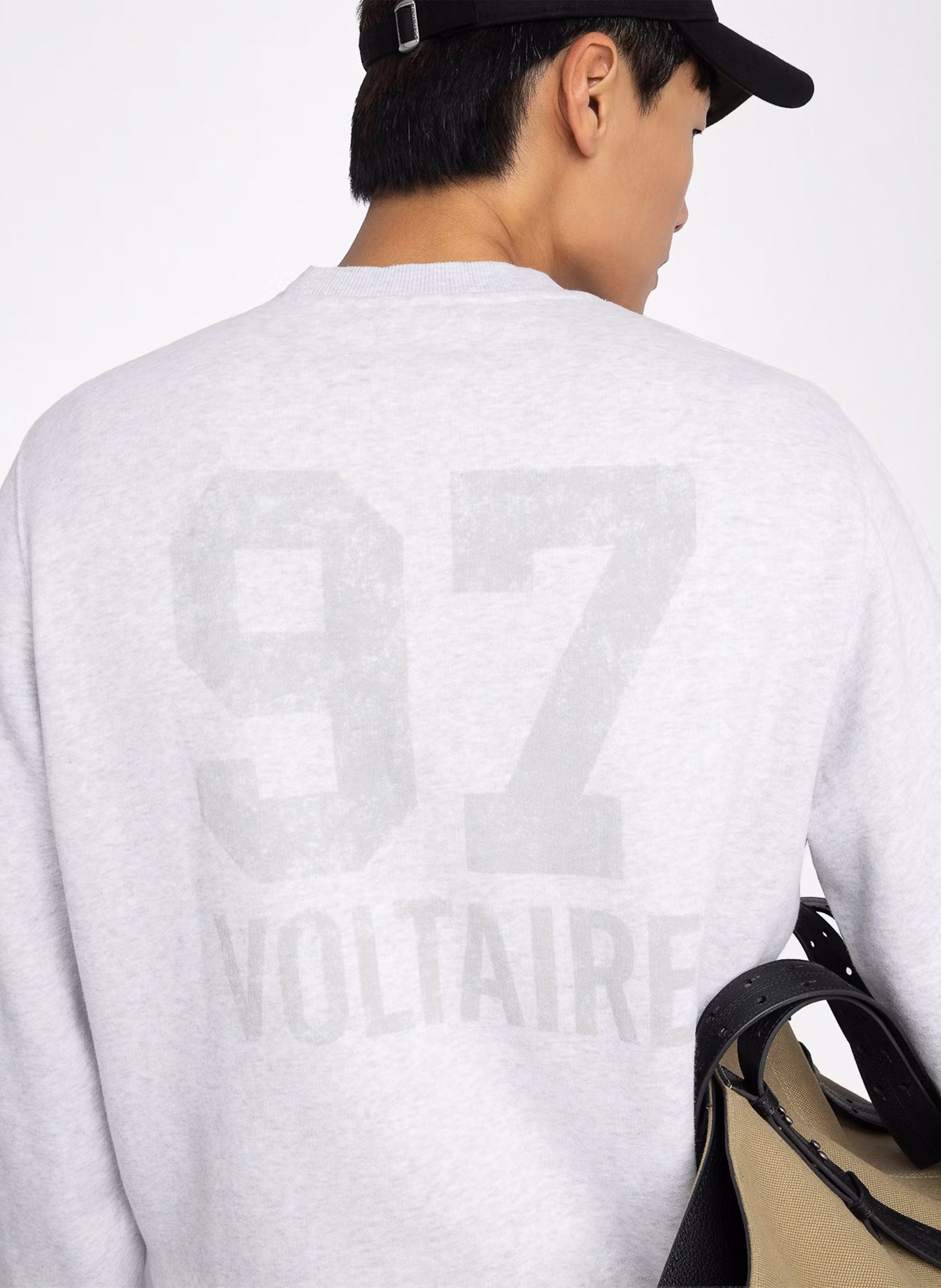 Sweat col rond en coton mélangé aime mo ZADIG&VOLTAIRE Gris