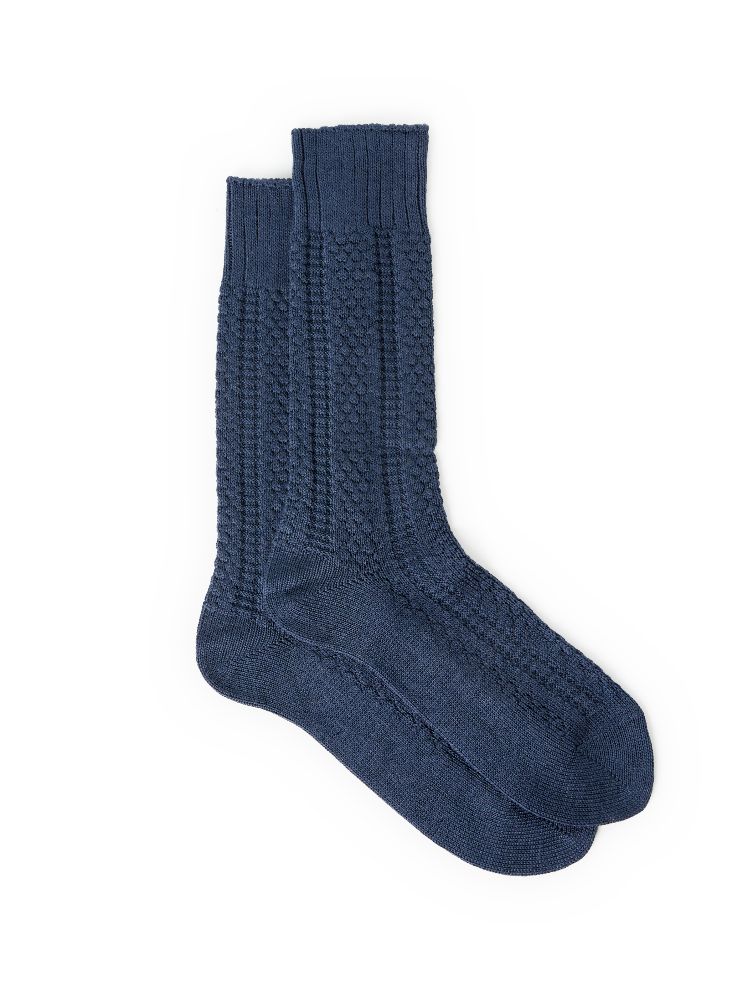 FALKE Chaussettes hautes en laine vierge mélangée Bleu