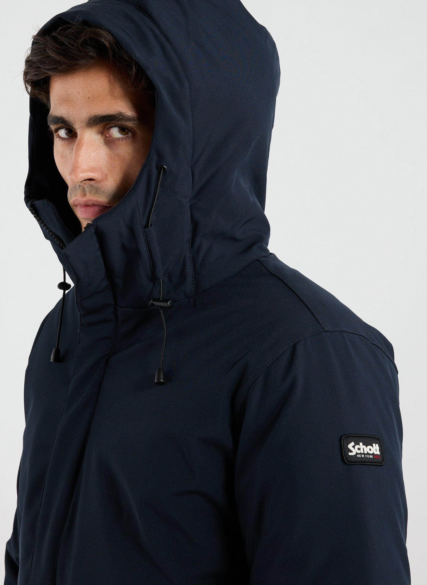 Parka col montant SCHOTT Bleu