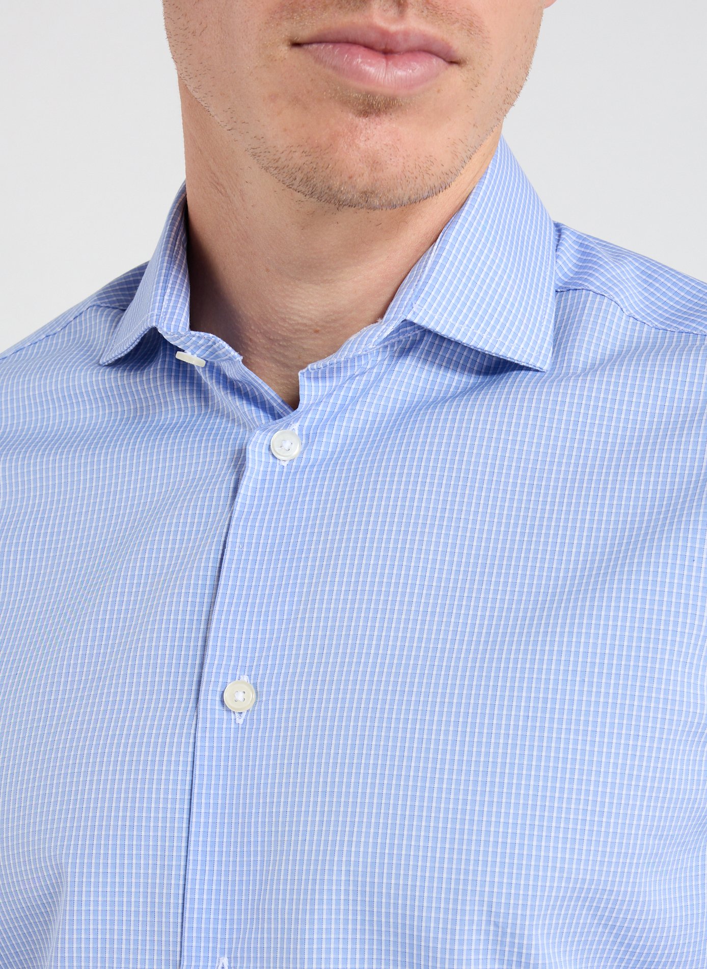 Cotton poplin shirt AU PRINTEMPS PARIS Blue