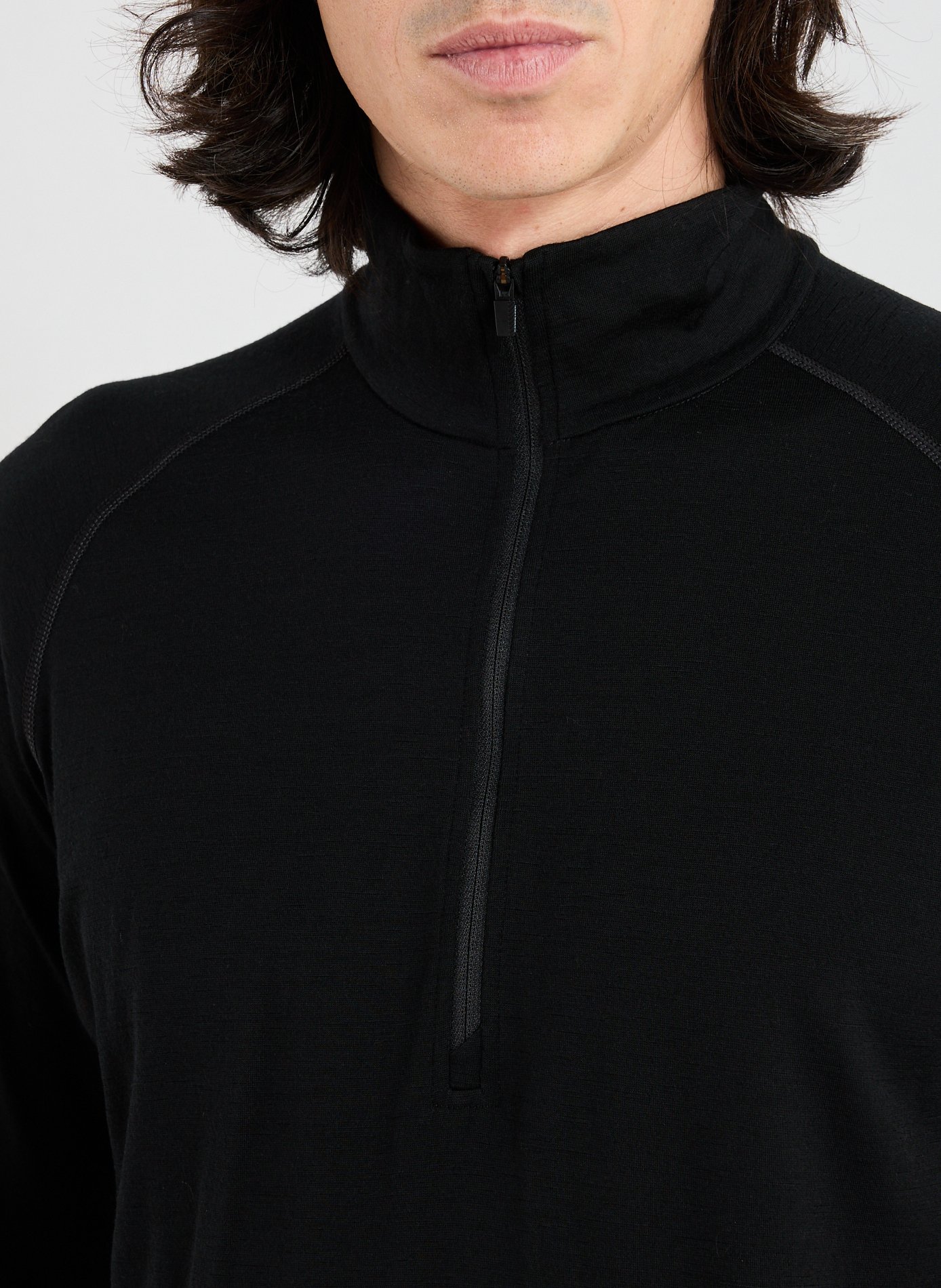 Wool zip-neck jumper ICEBREAKER Black