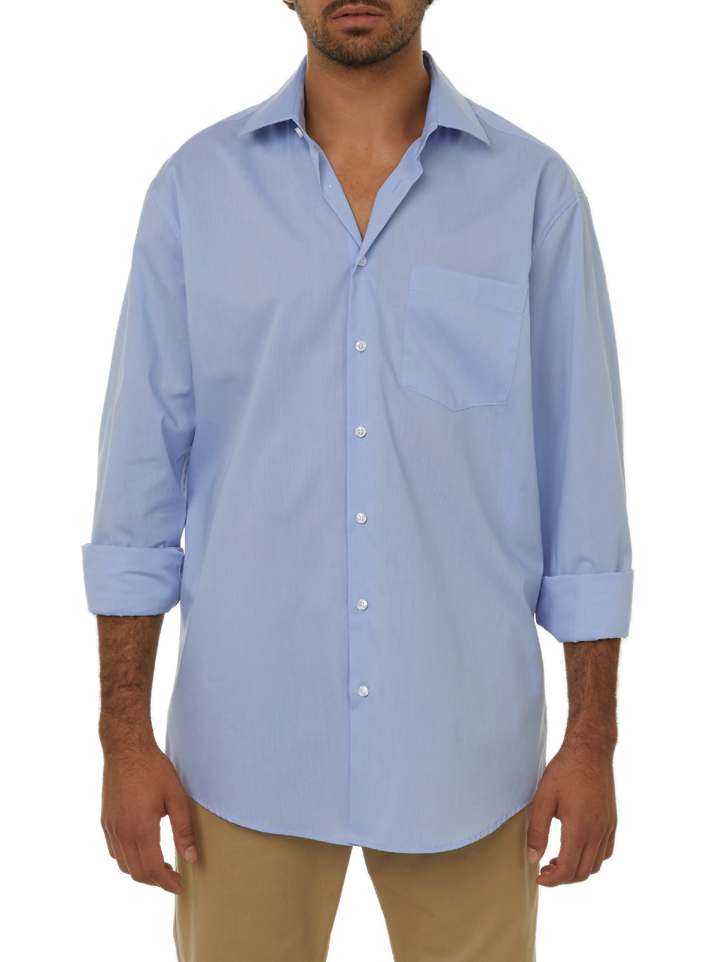 SEIDENSTICKER Chemise regular en coton Bleu