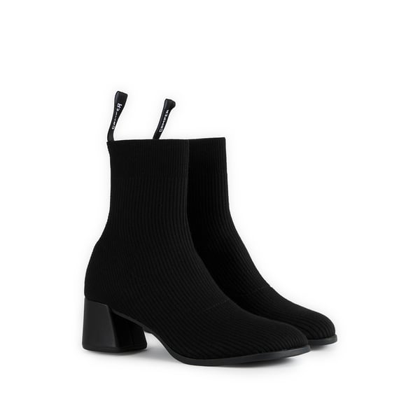 Bottines en soie et laine mélangées