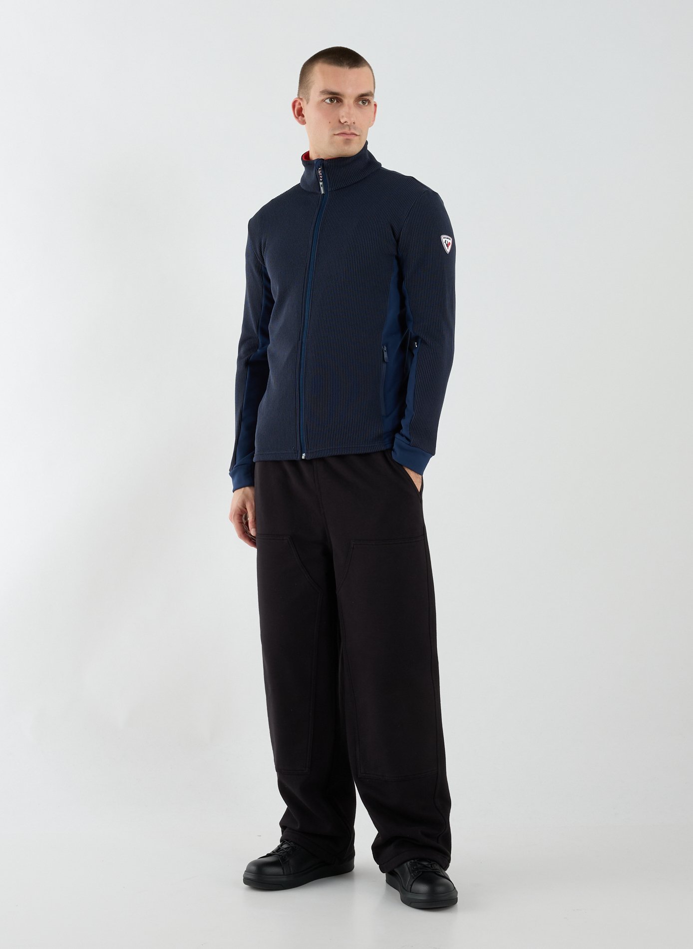 Zip-up sweater with high collar ROSSIGNOL Blue