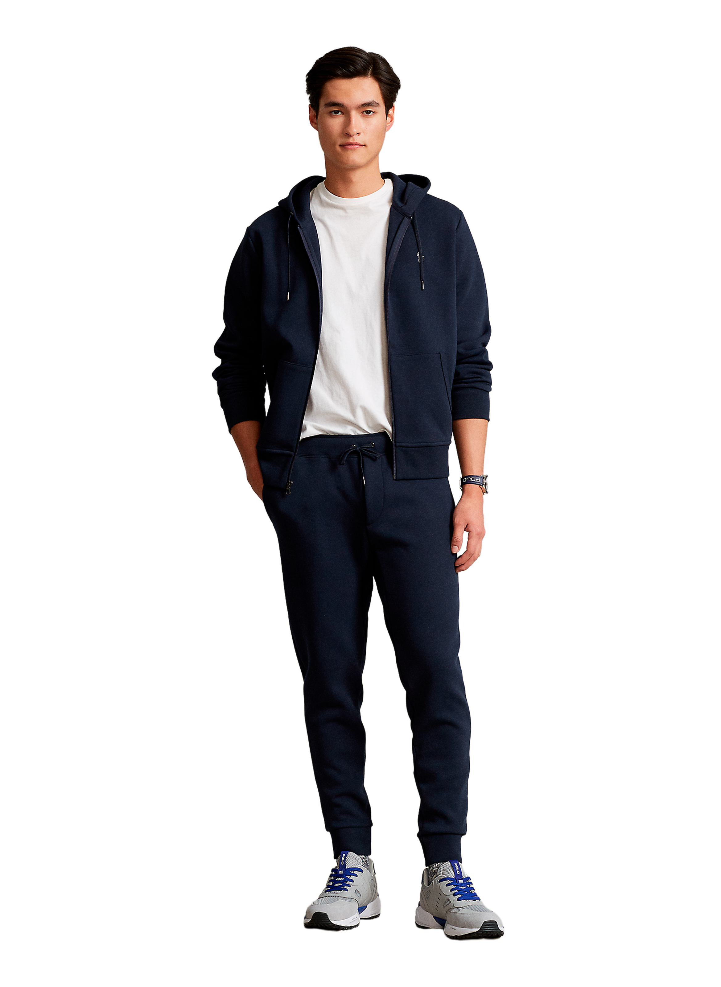Cotton-blend zip-up hoodie POLO RALPH LAUREN Blue