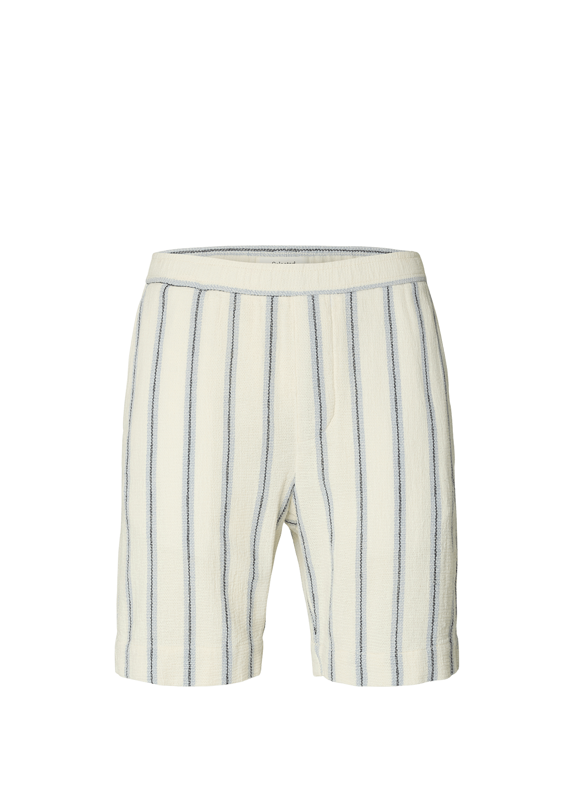 Straight cotton shorts SELECTED Beige