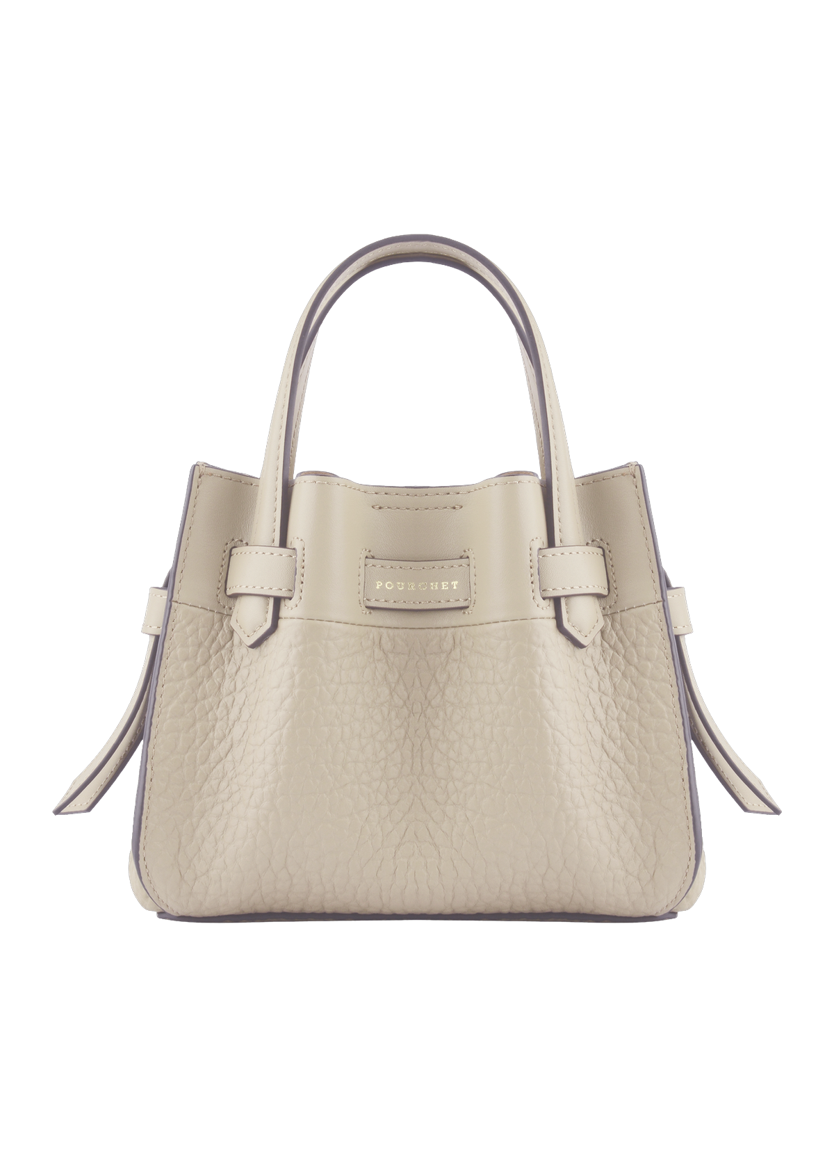 Blossom | Sac à main Nano en cuir de vachette POURCHET Beige
