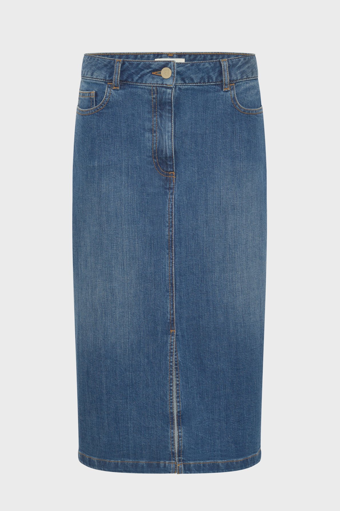 Jupe midi droite en denim - janaelle GERARD DAREL Bleu