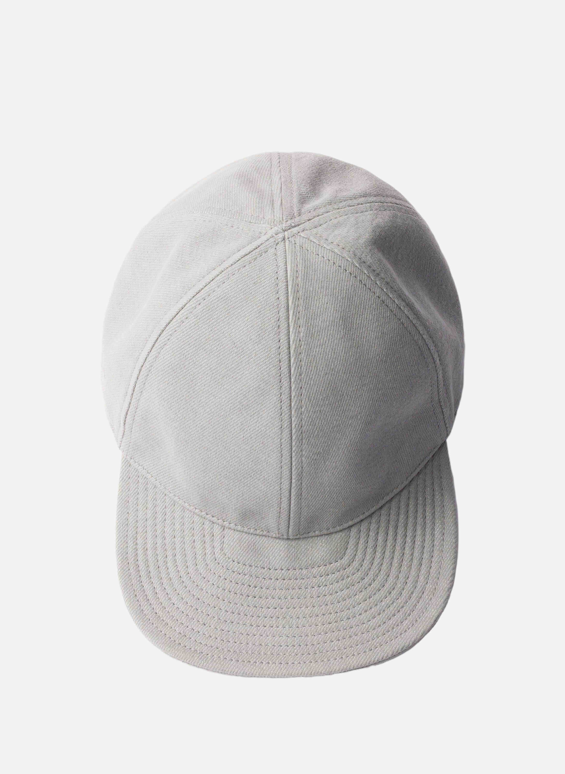 Casquette de baseball en denim PRADA Gris