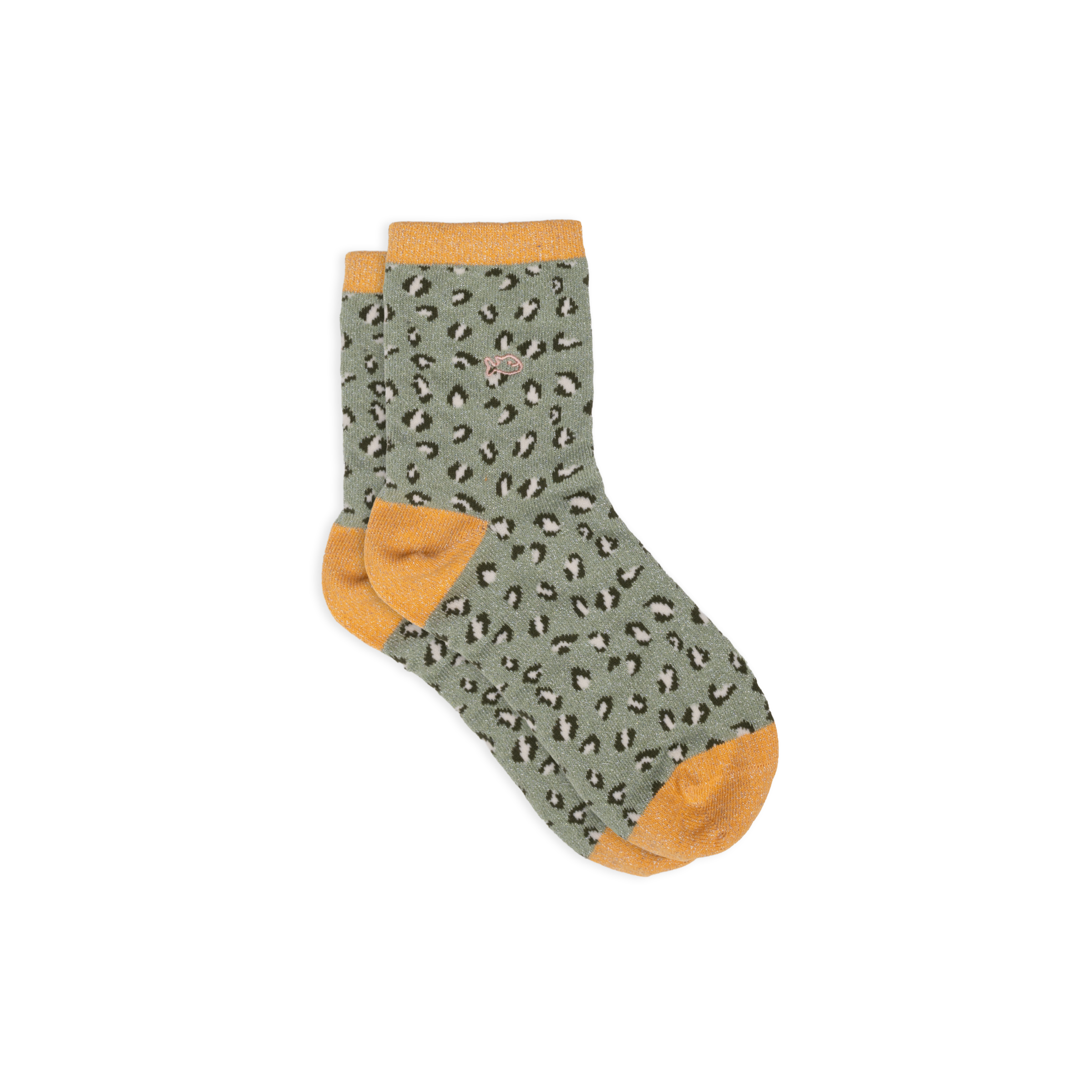 Chaussettes en coton peigné léopard BILLYBELT Vert