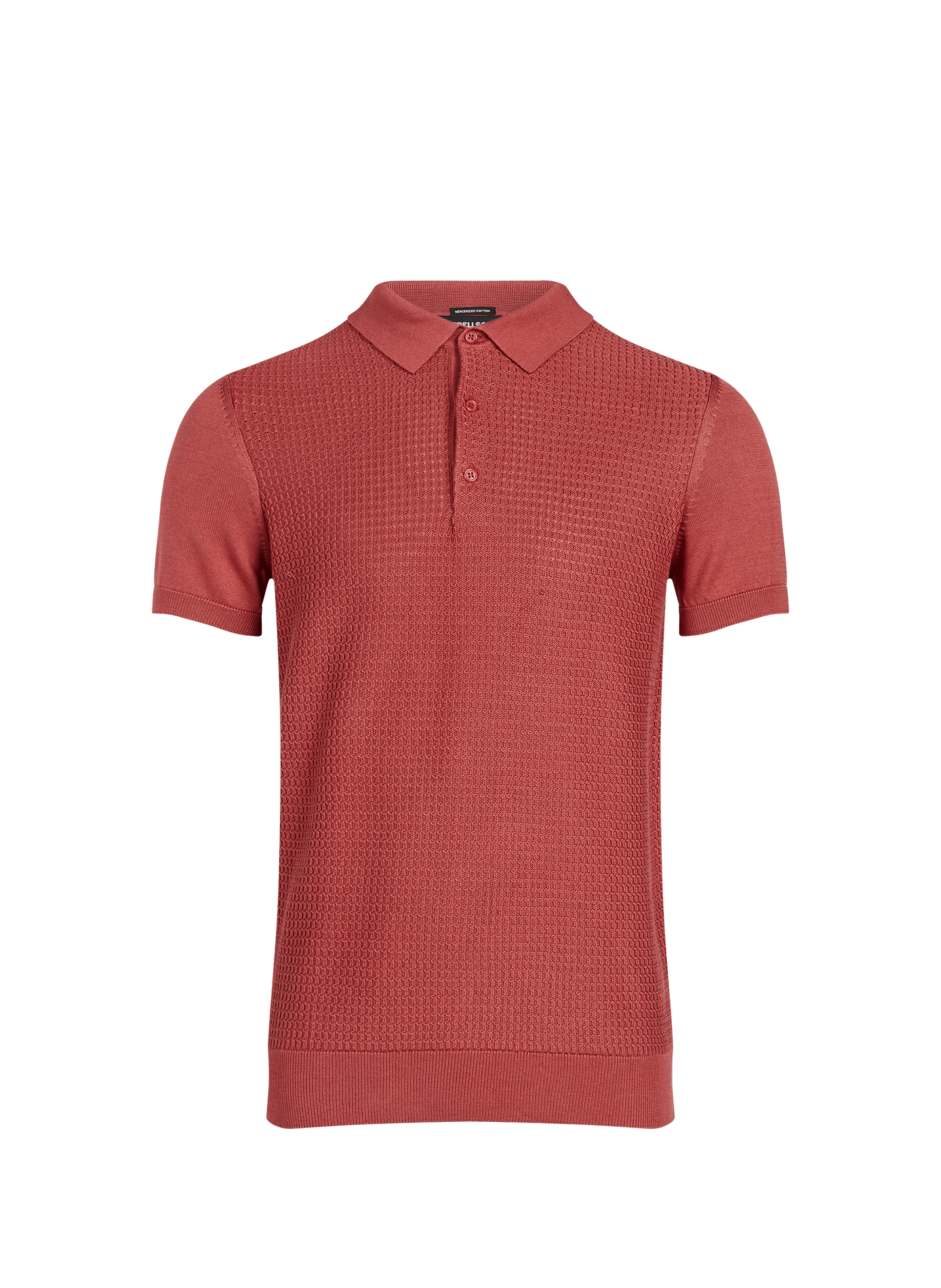 Short-sleeved ribbed cotton polo STRELLSON White