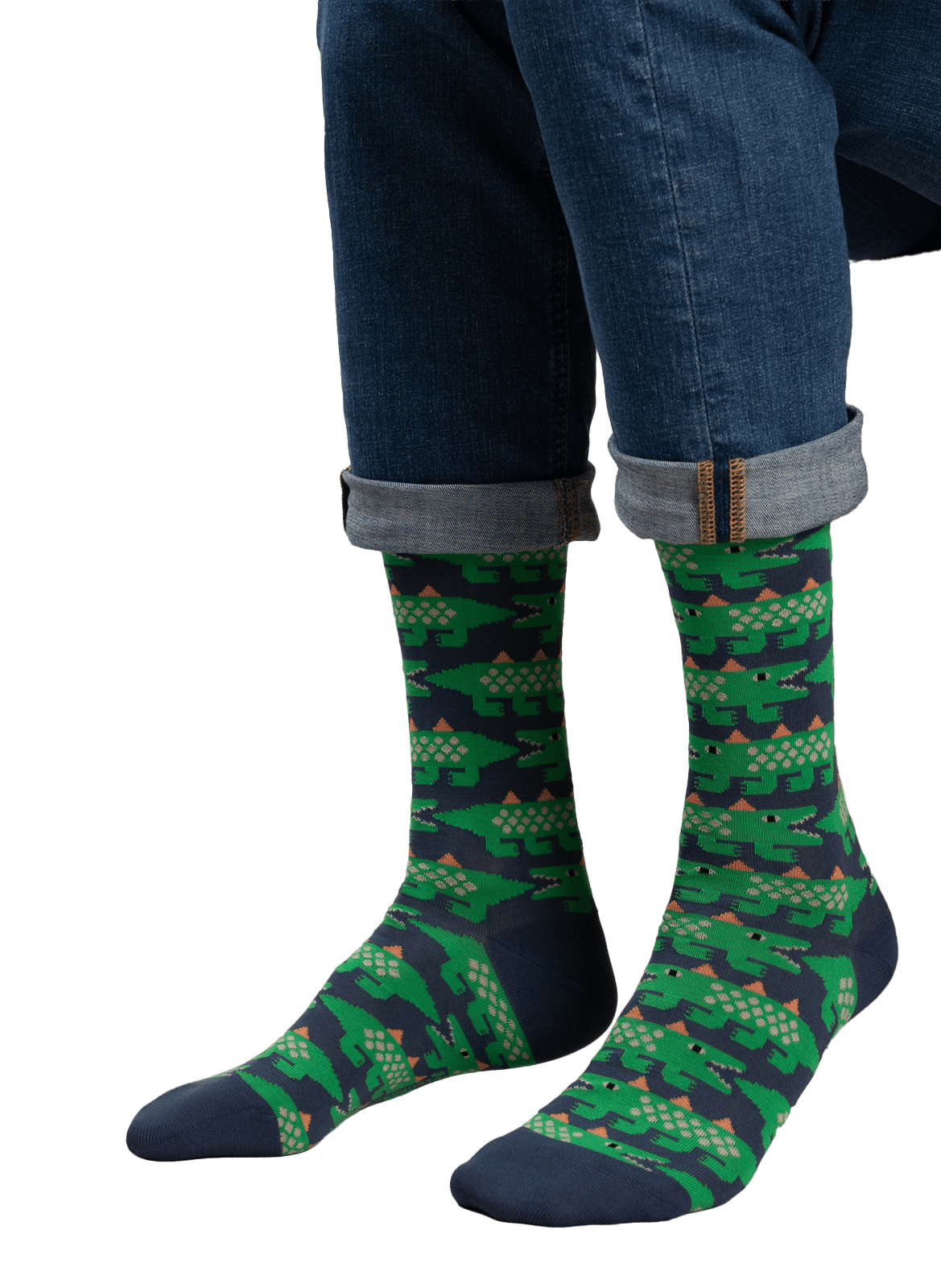 Mid-calf crocodile socks BLEUFORÊT Blue